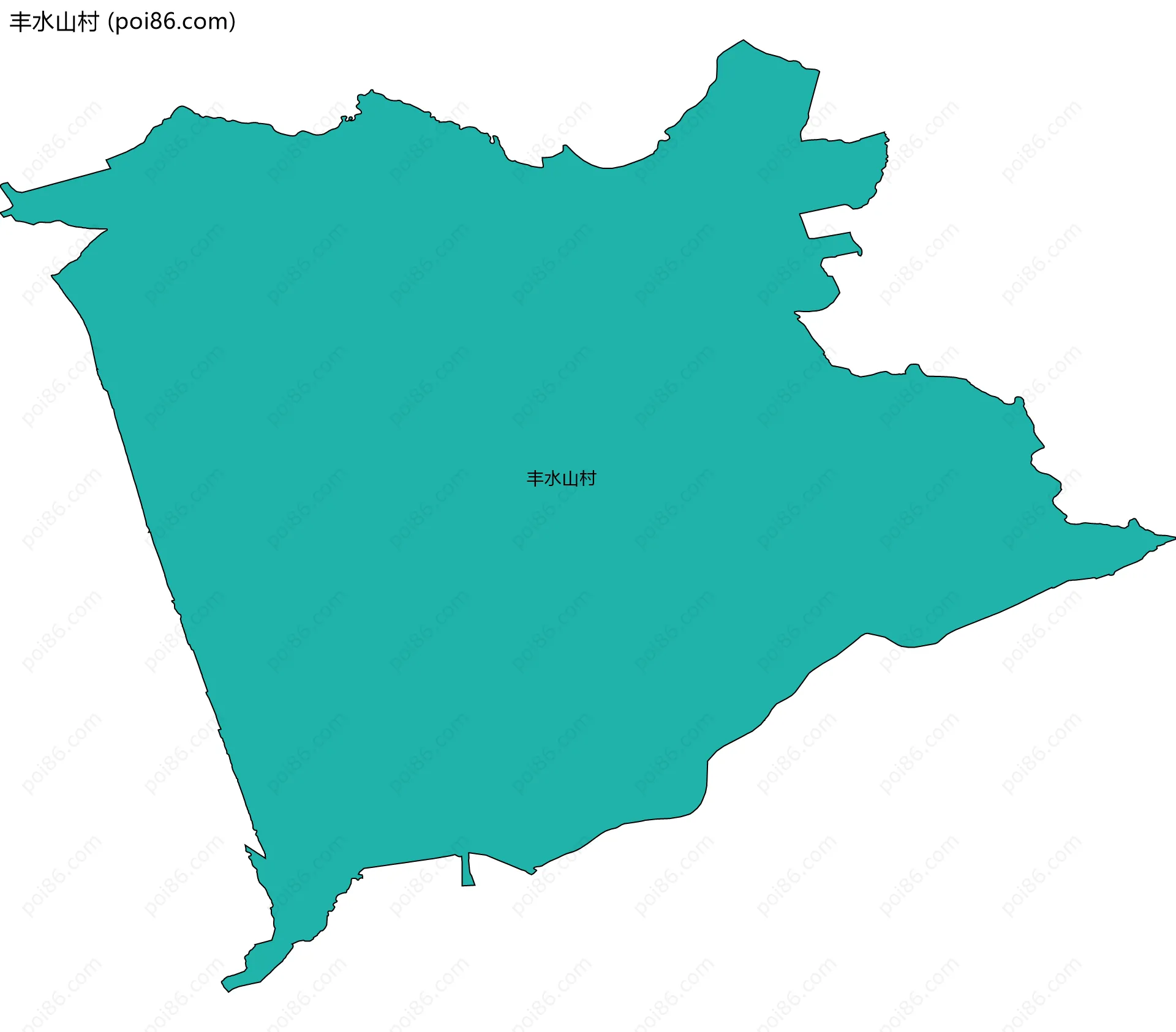 丰水山村边界地图