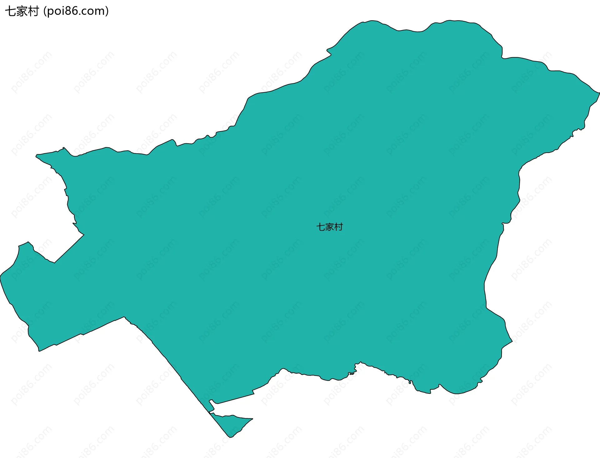 七家村边界地图