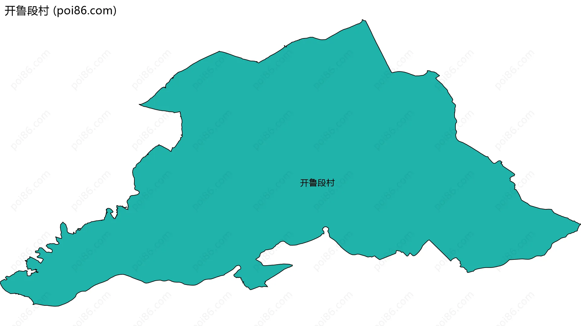 开鲁段村边界地图