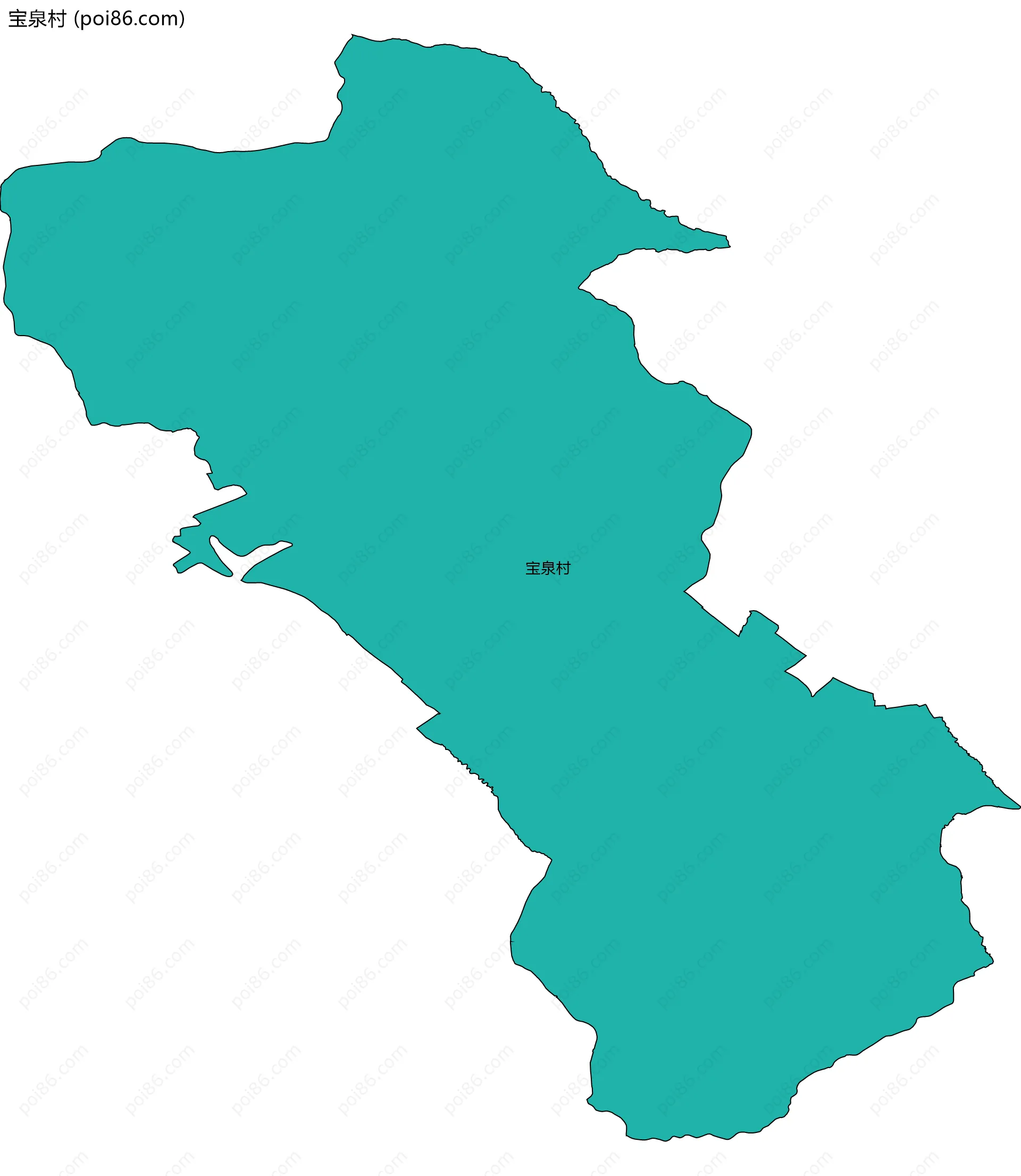 宝泉村边界地图