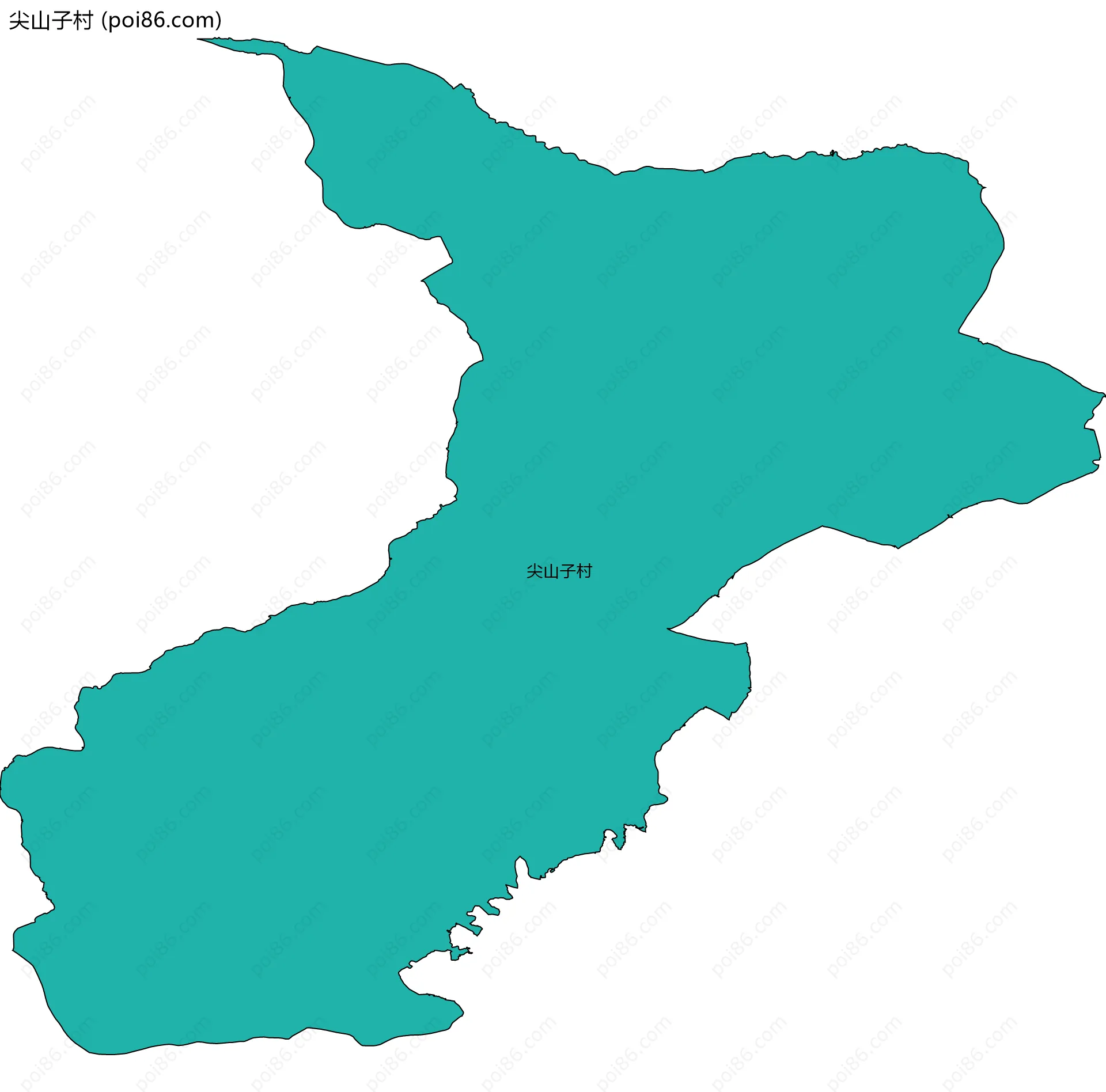 尖山子村边界地图