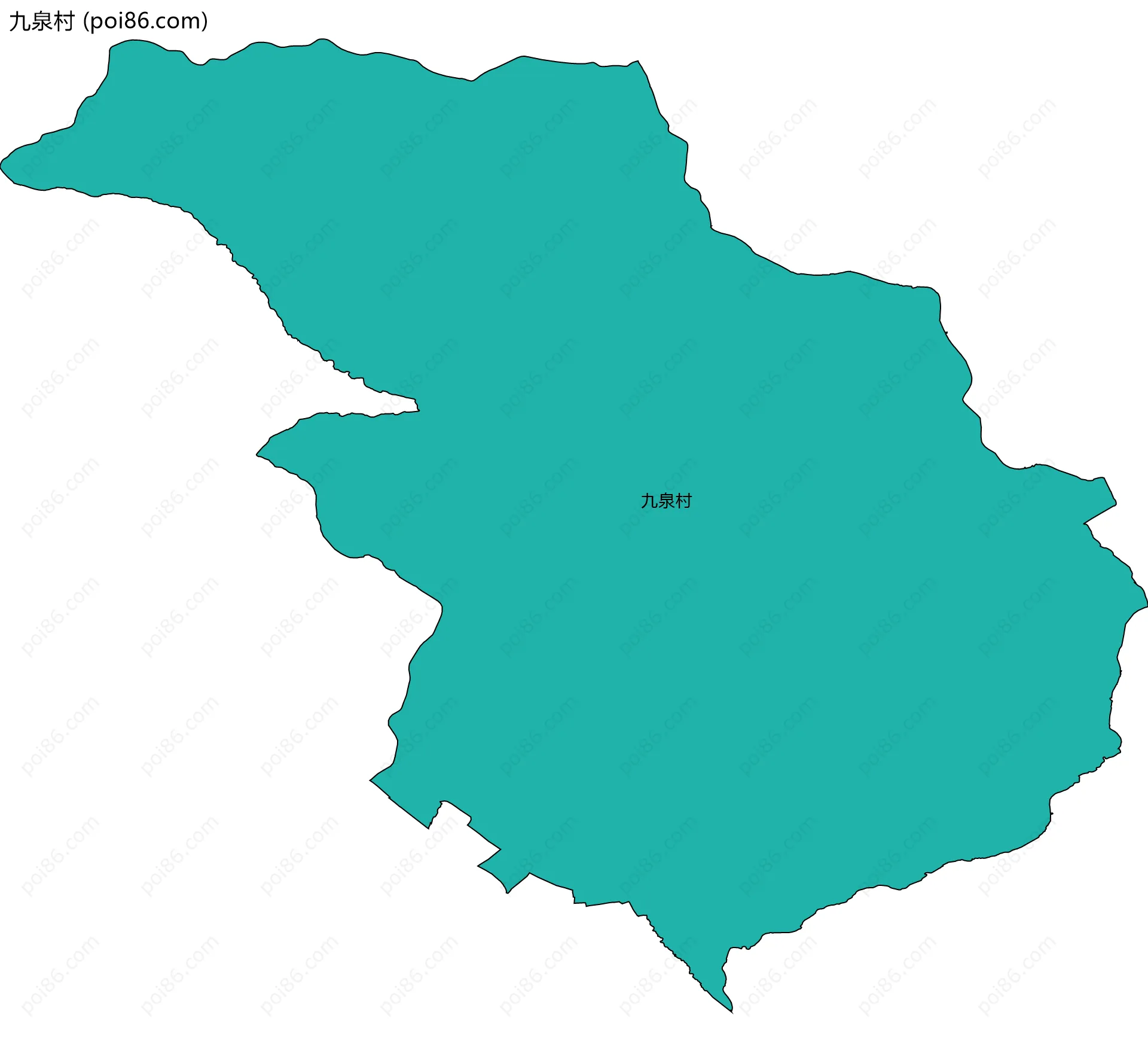 九泉村边界地图