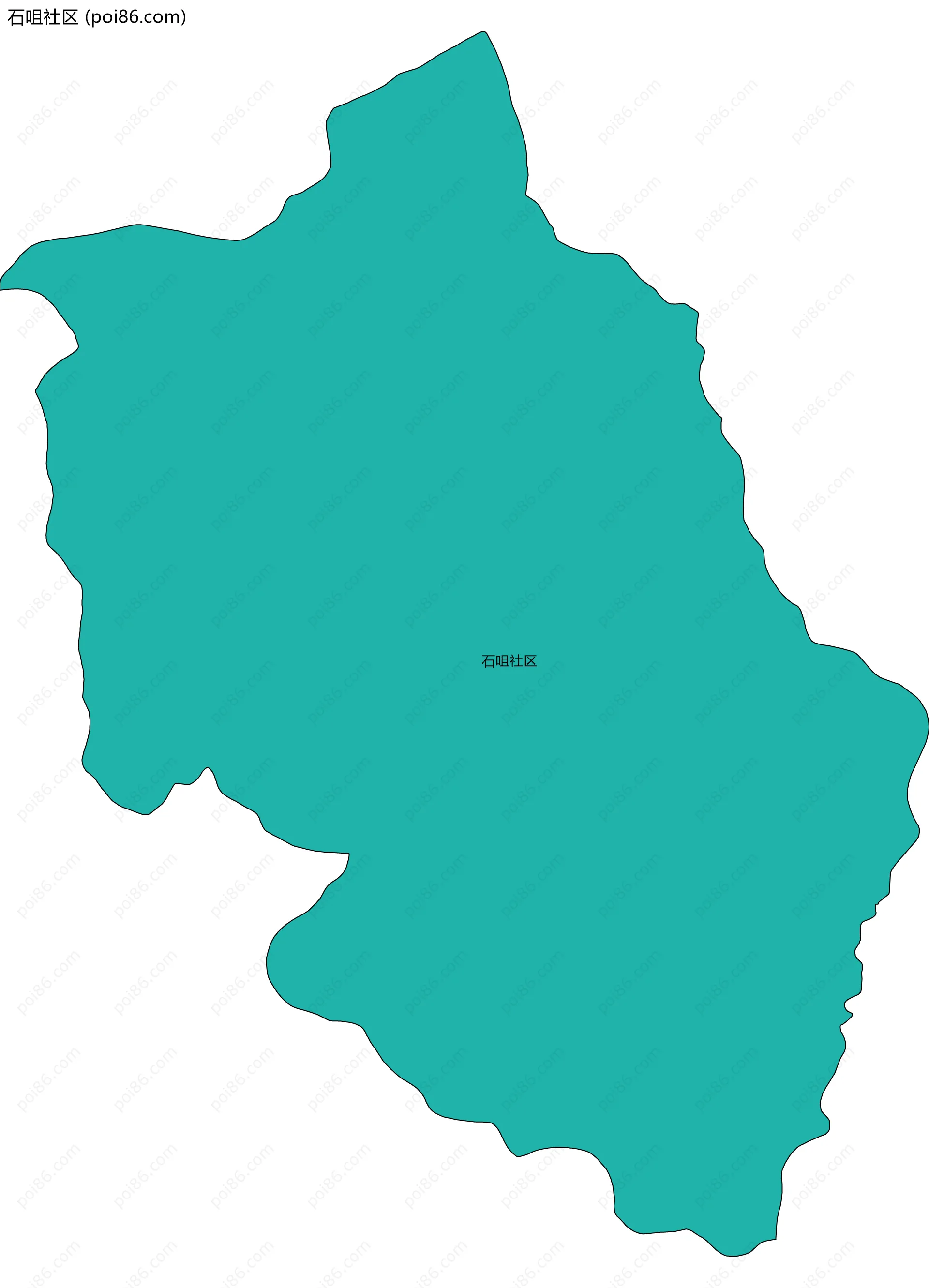 石咀社区边界地图