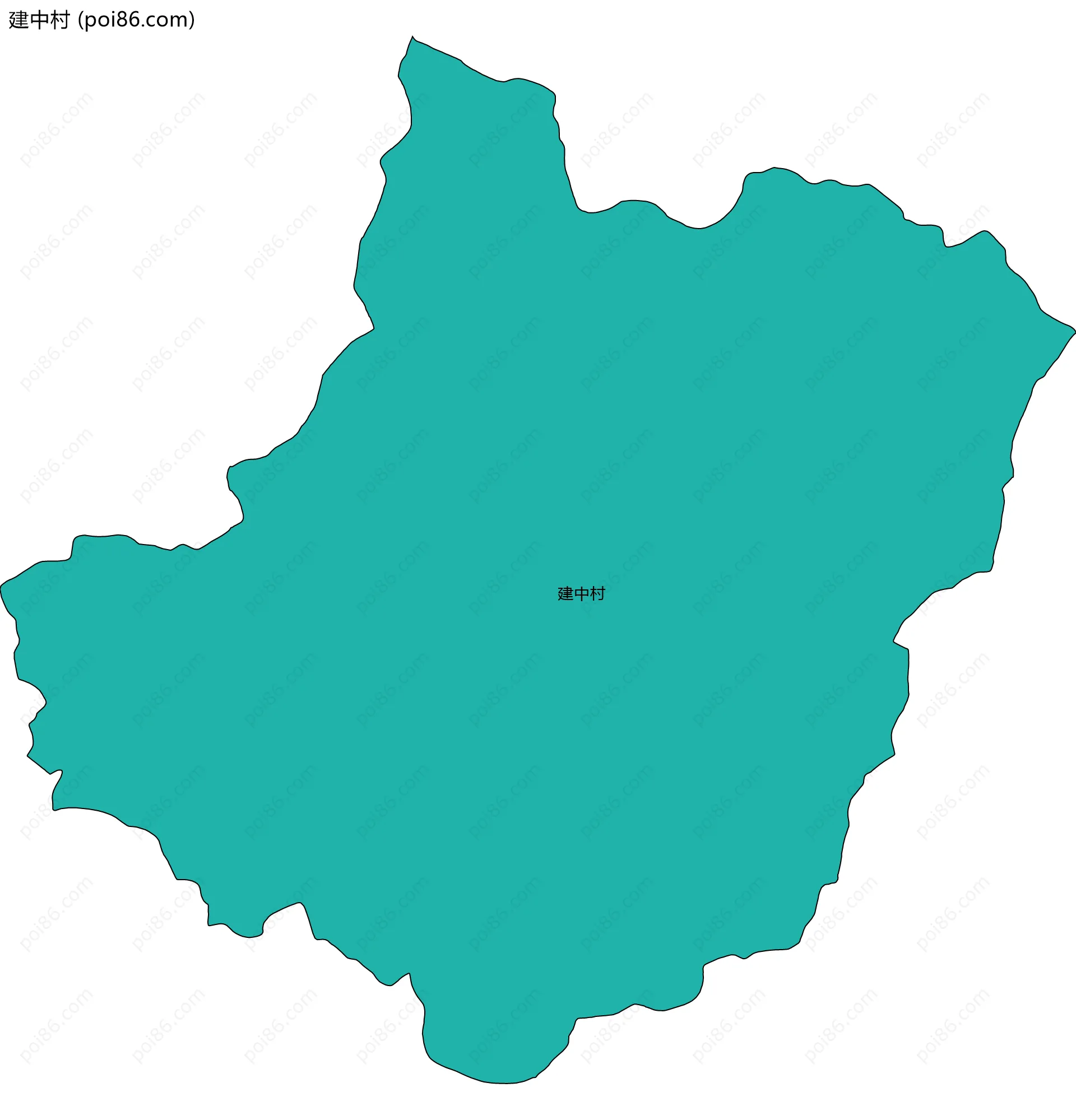 建中村边界地图