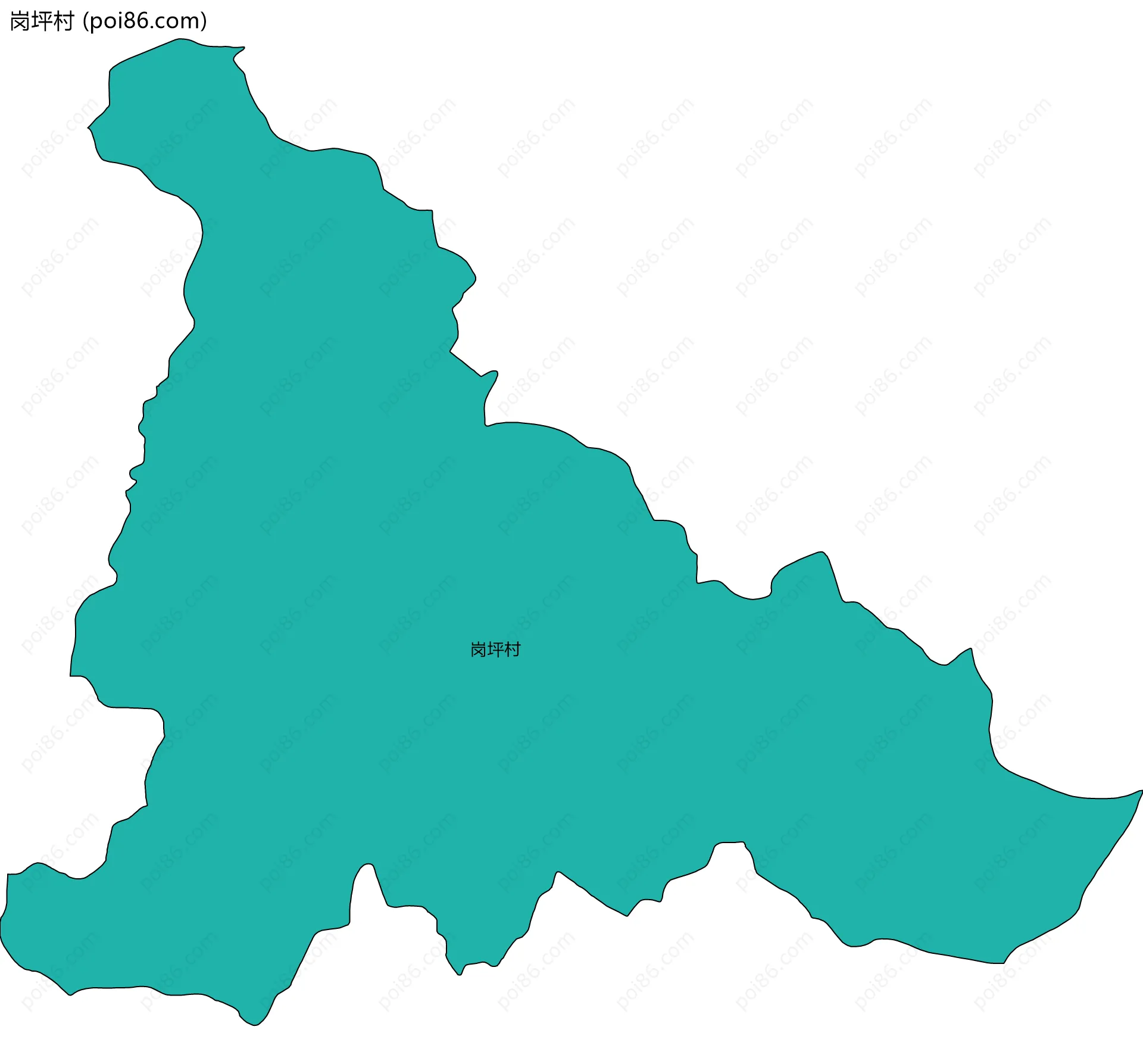 岗坪村边界地图