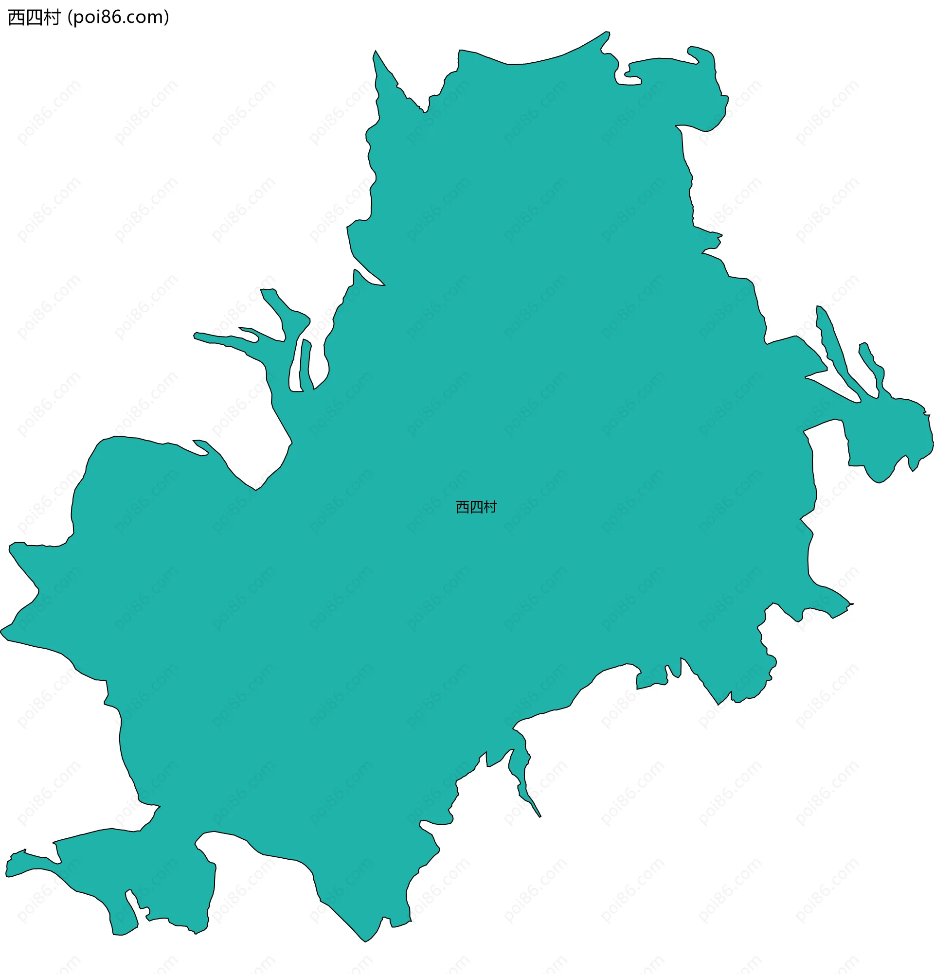 西四村边界地图