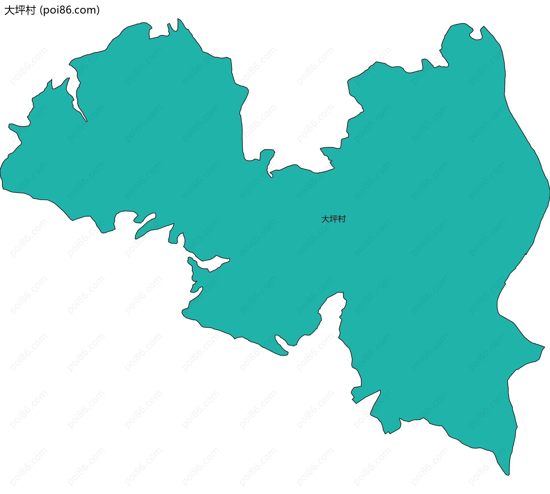 大坪村边界地图