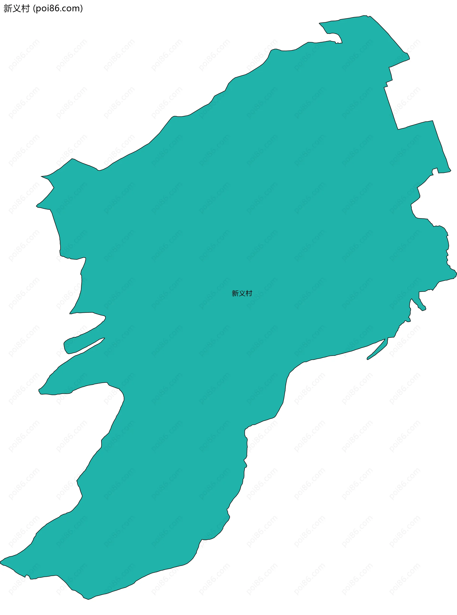 新义村边界地图