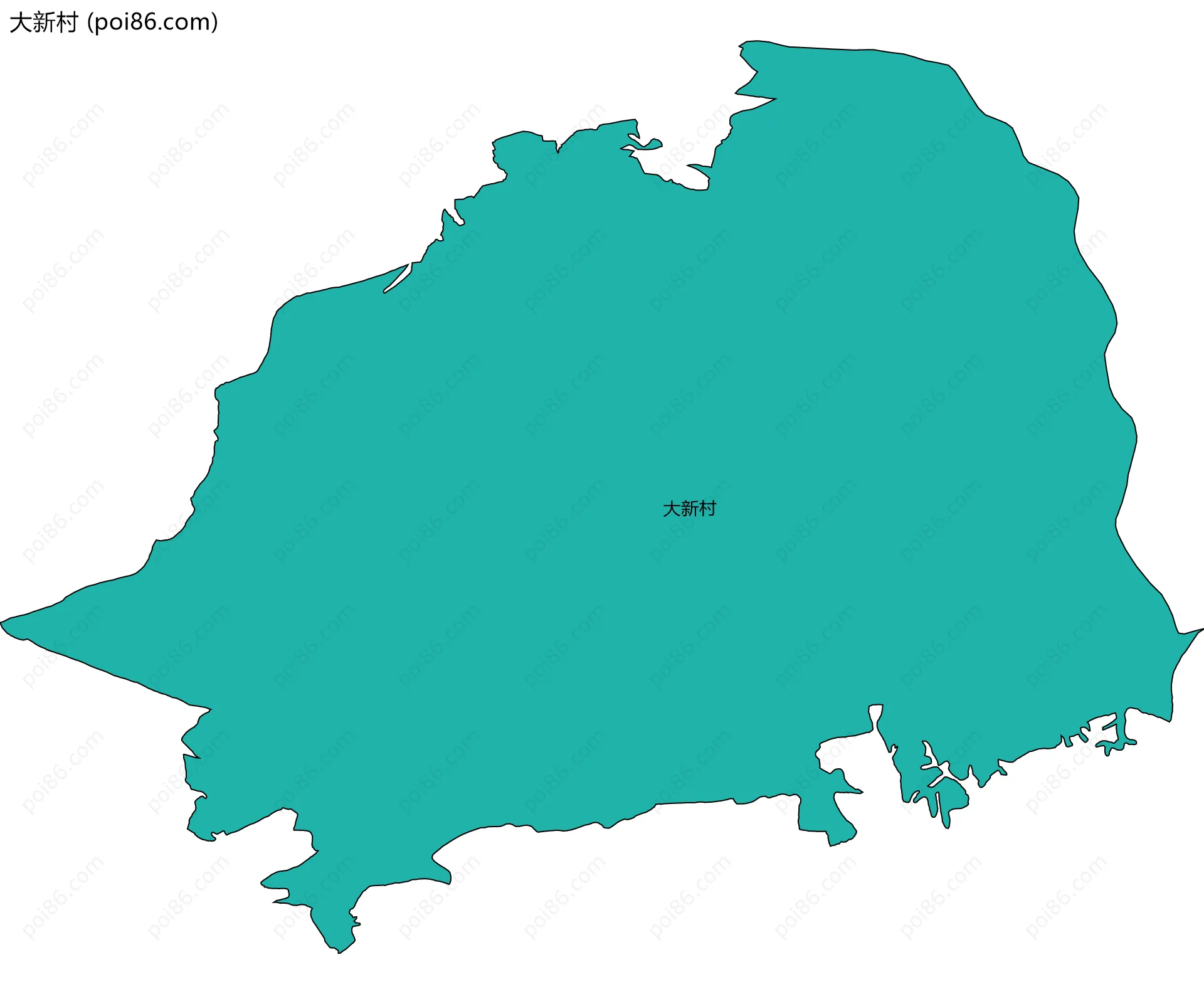 大新村边界地图