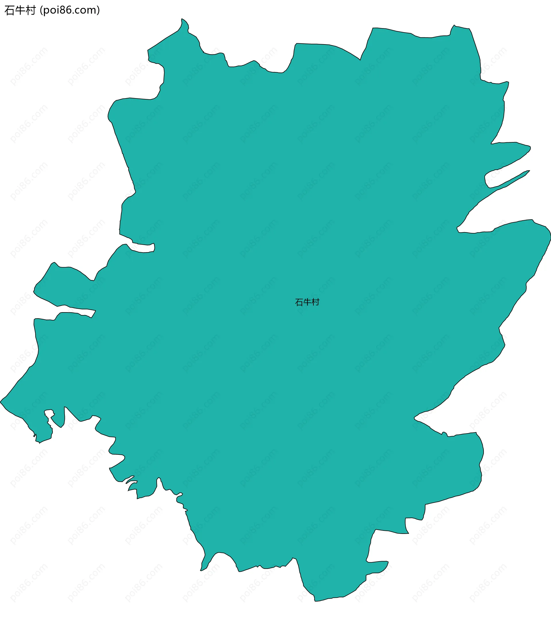 石牛村边界地图