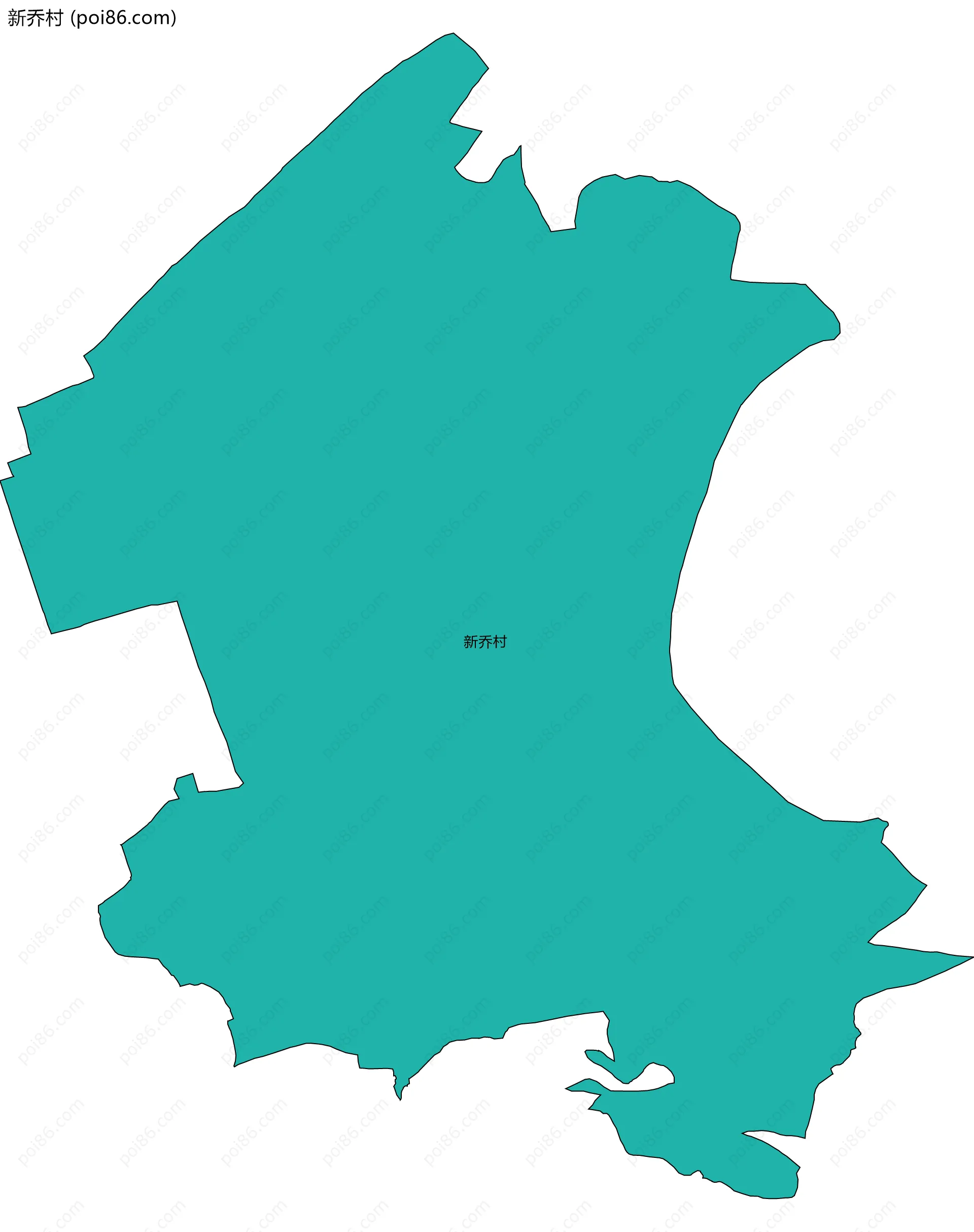 新乔村边界地图
