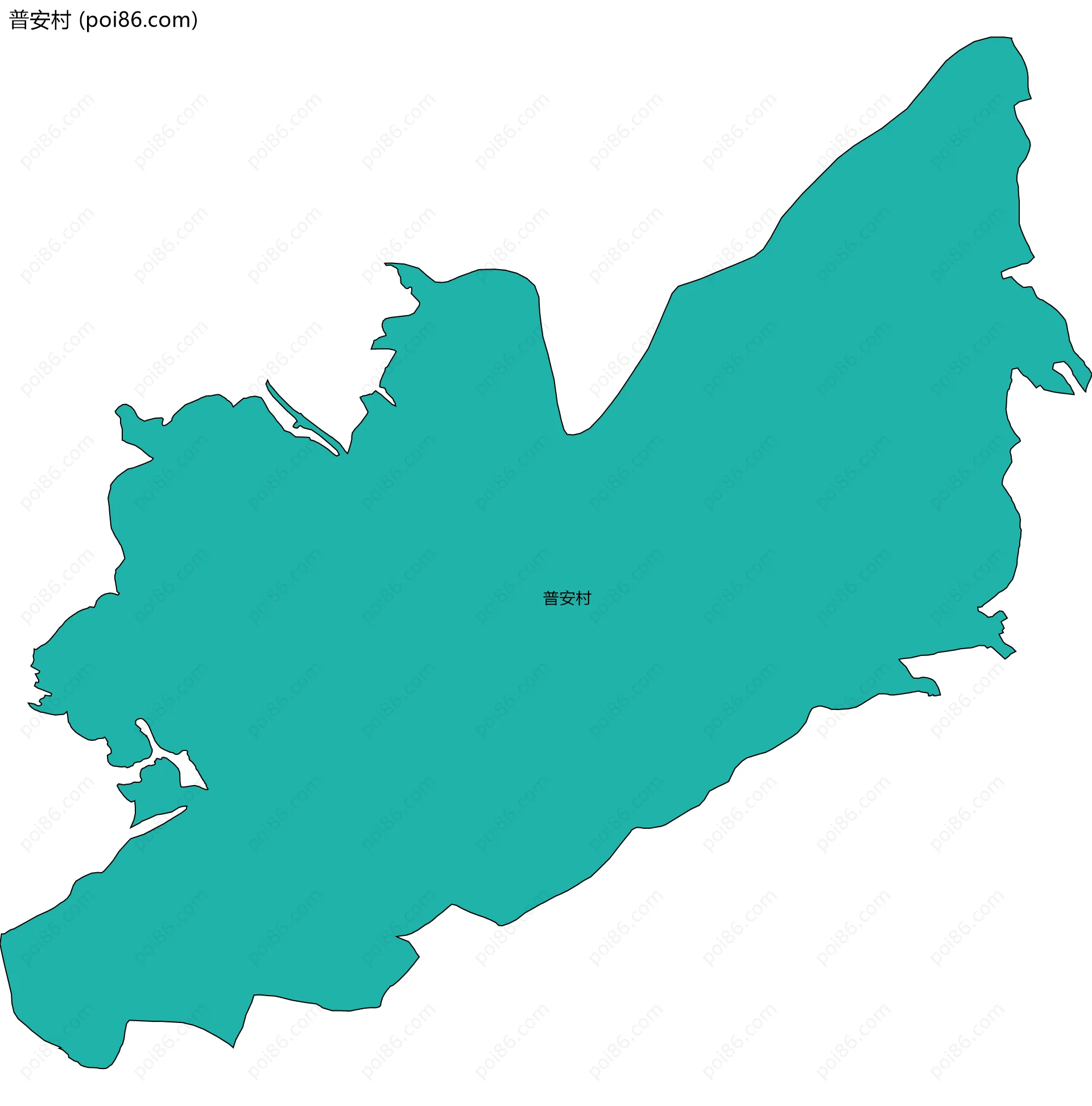 普安村边界地图