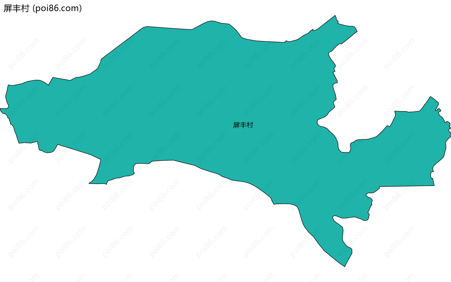 屏丰村边界地图