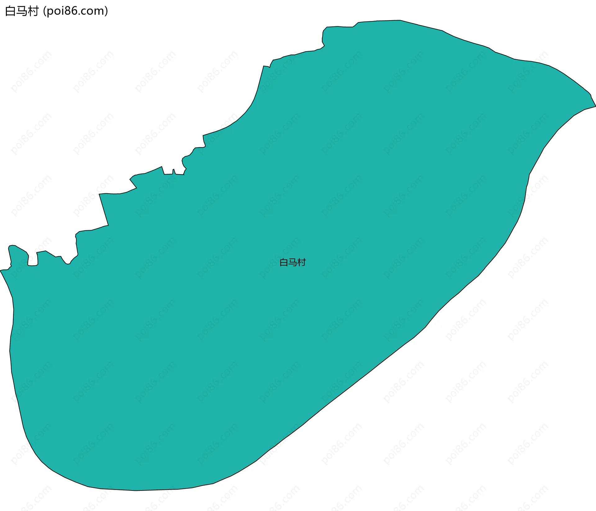 白马村边界地图