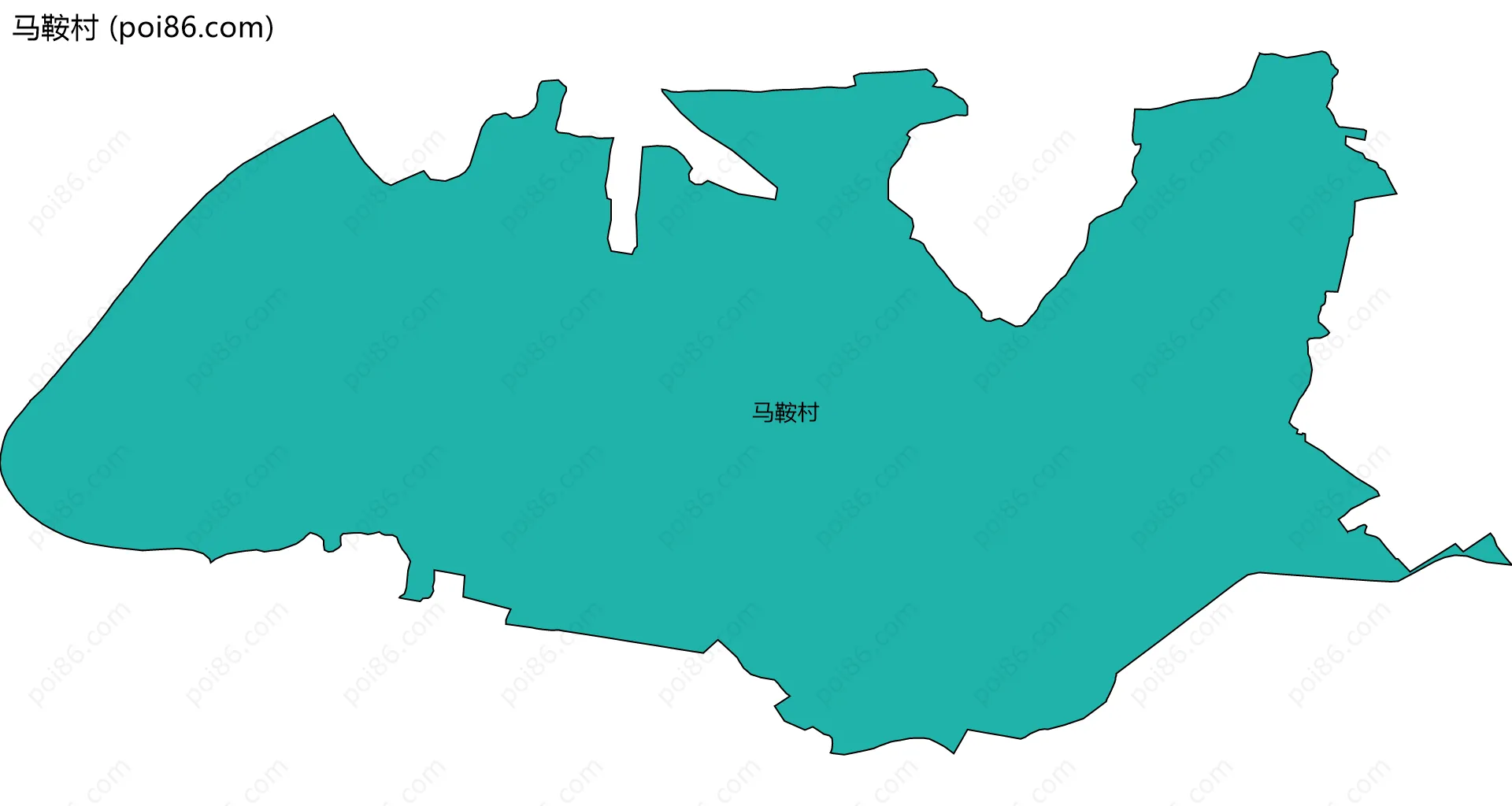 马鞍村边界地图