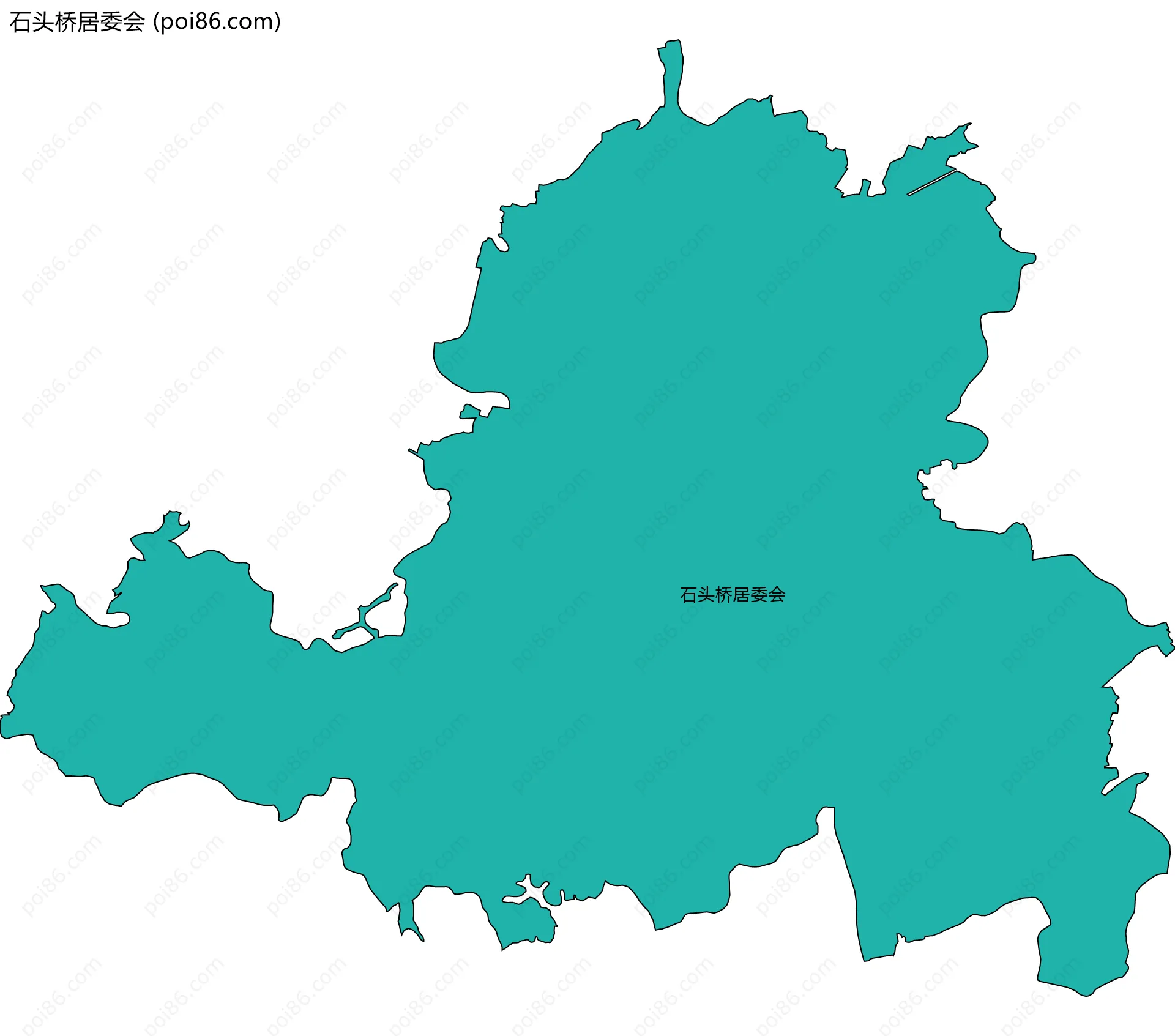 石头桥居委会边界地图