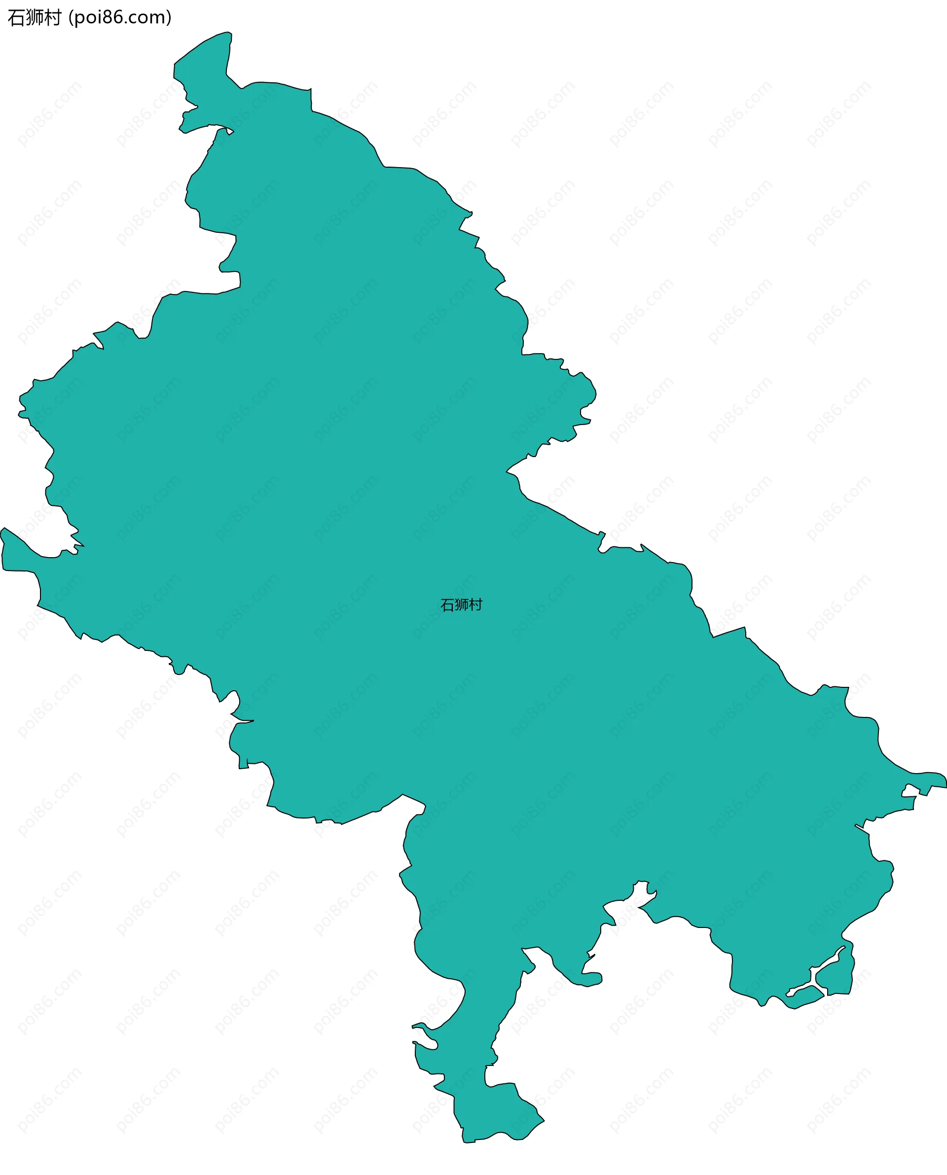 石狮村边界地图