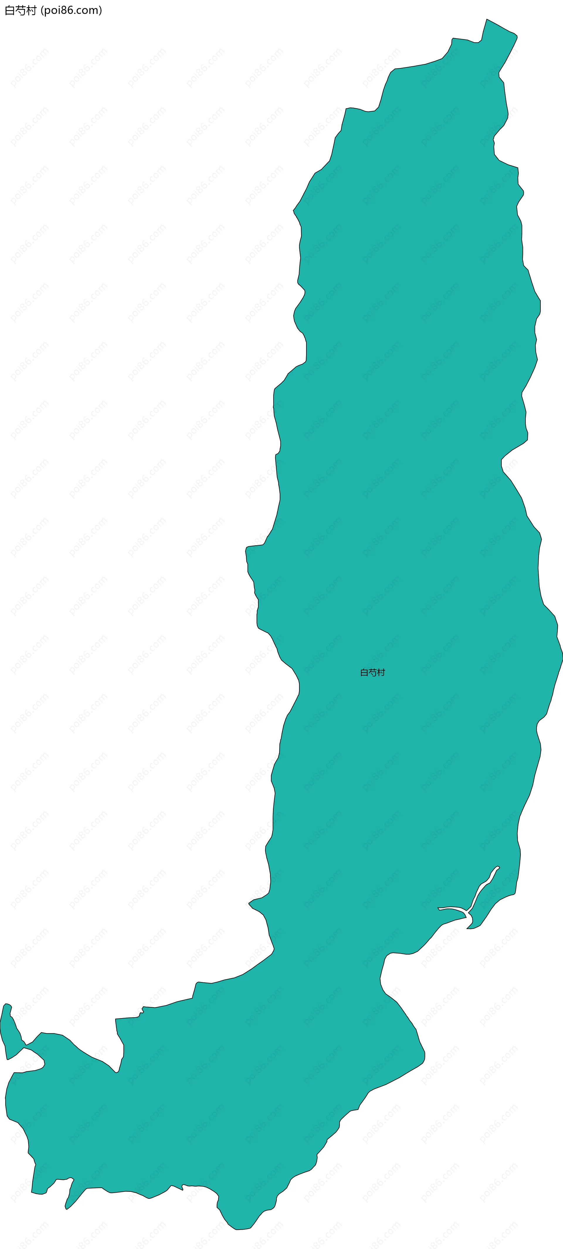 白芍村边界地图