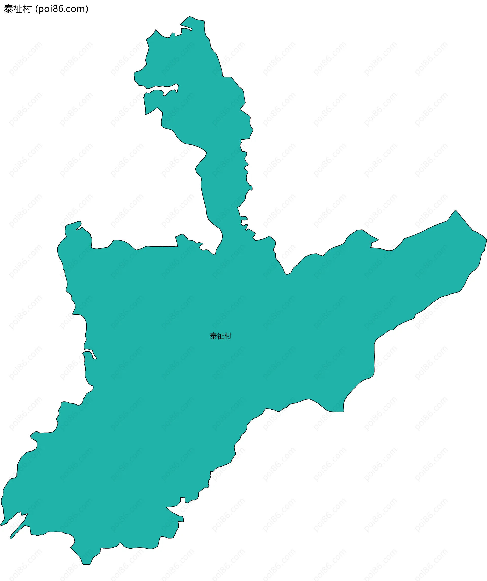 泰祉村边界地图