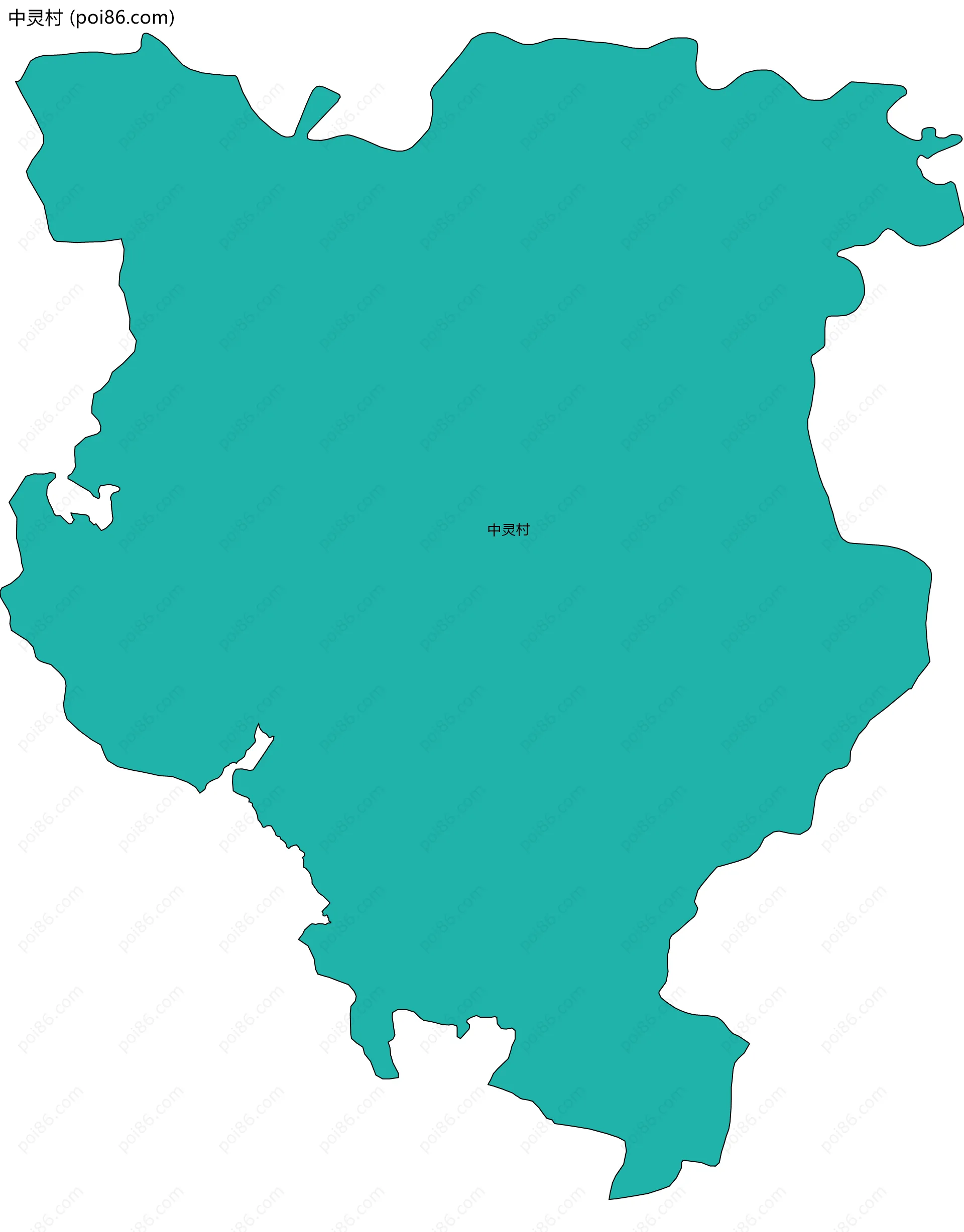 中灵村边界地图