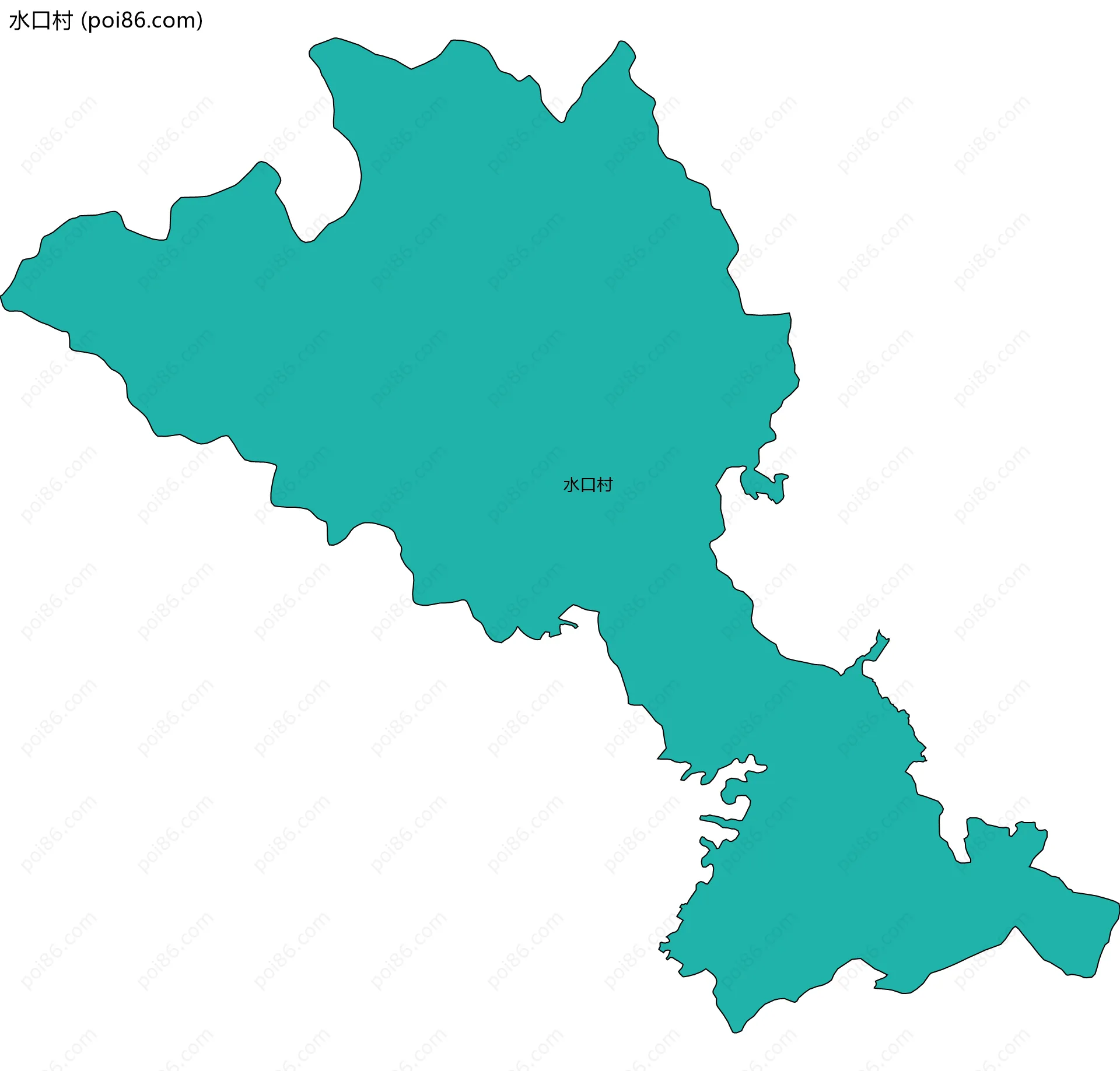 水口村边界地图