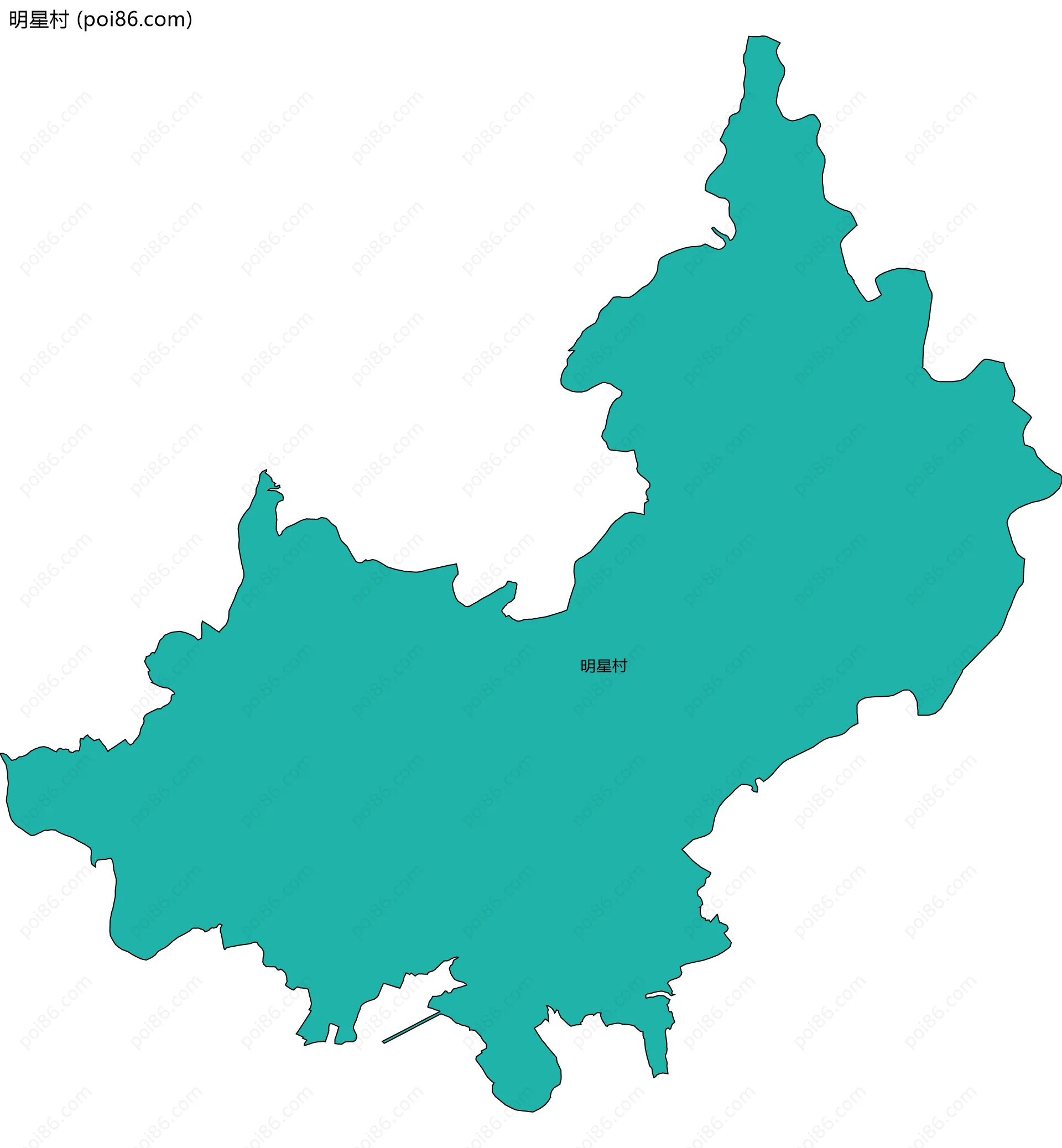 明星村边界地图