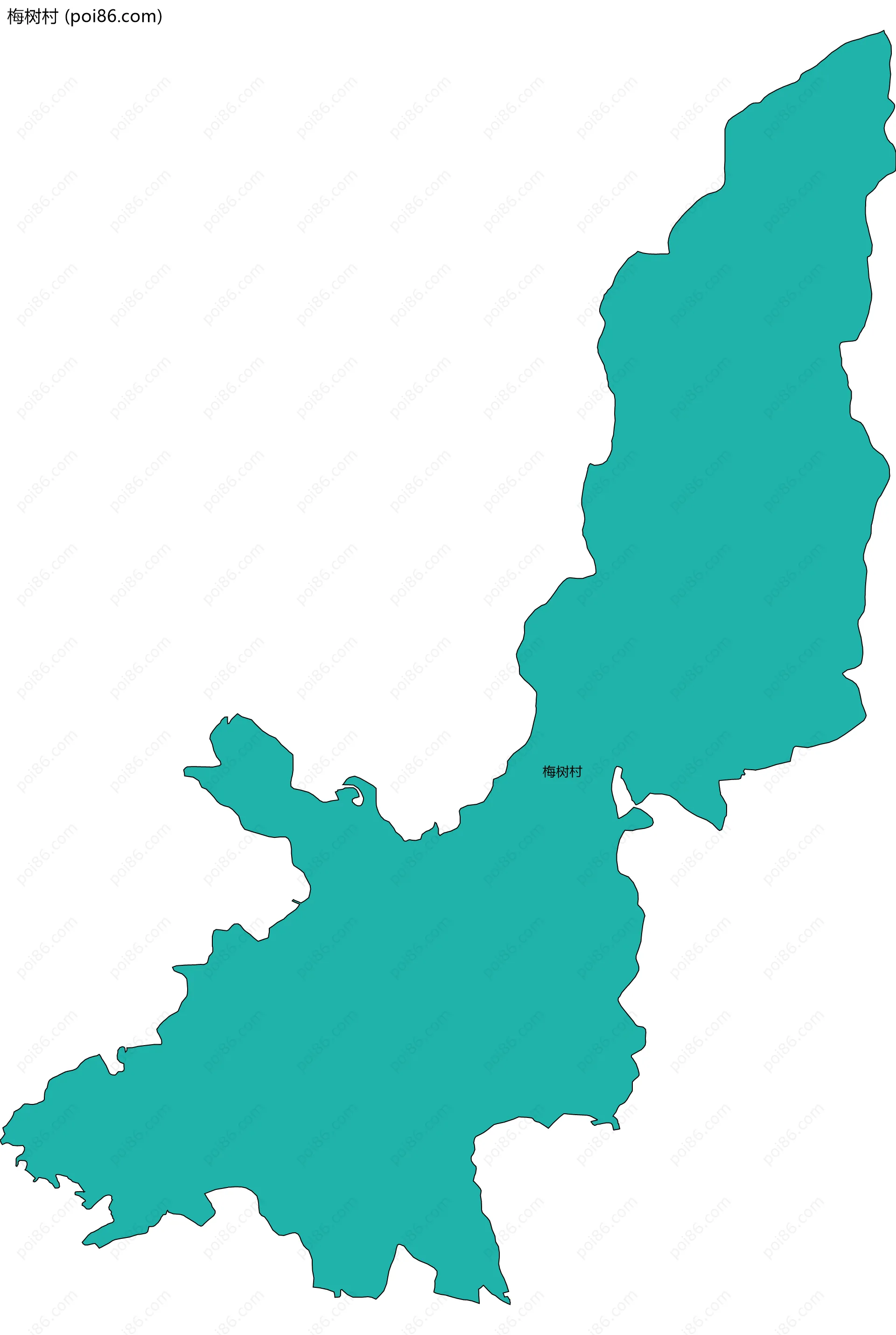 梅树村边界地图