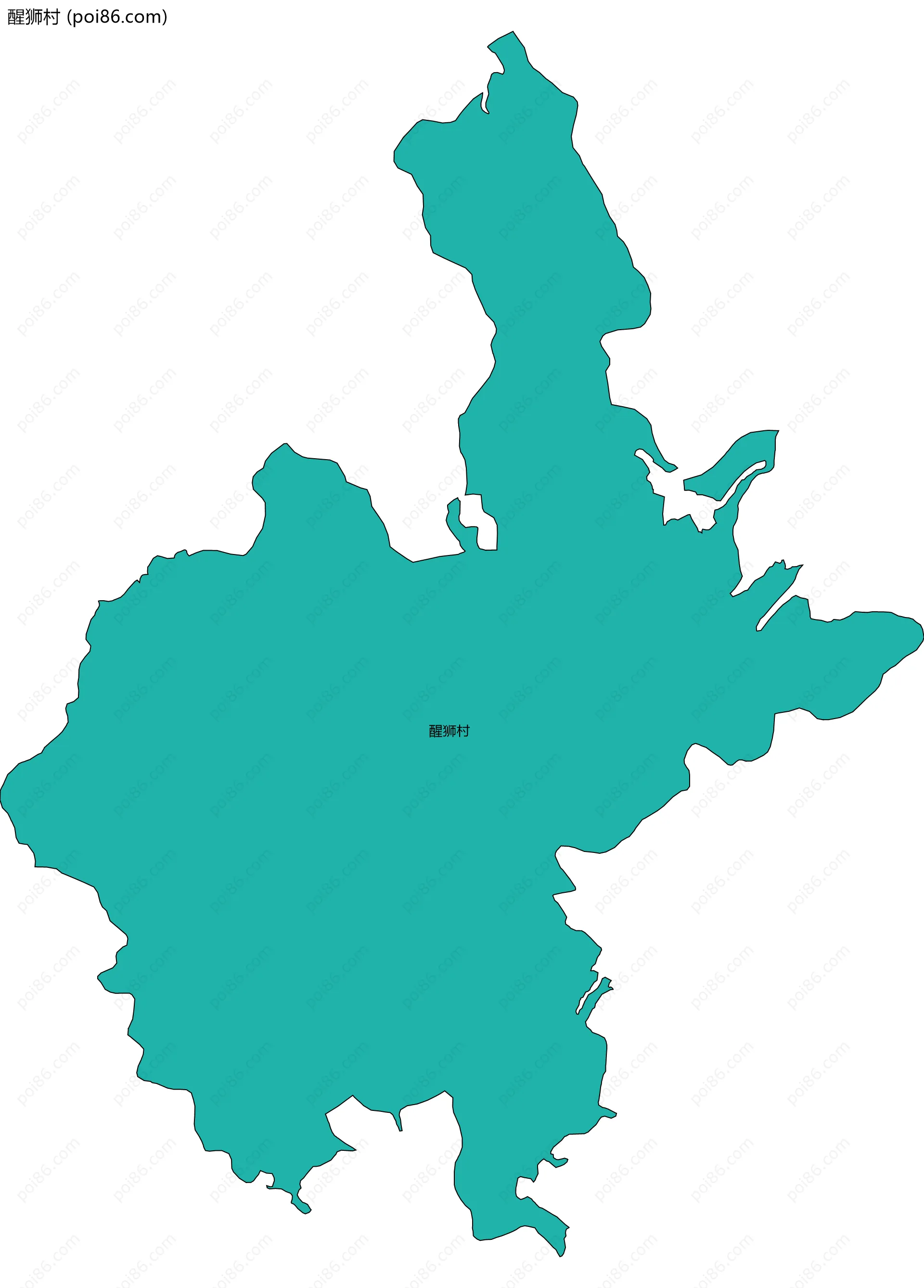 醒狮村边界地图