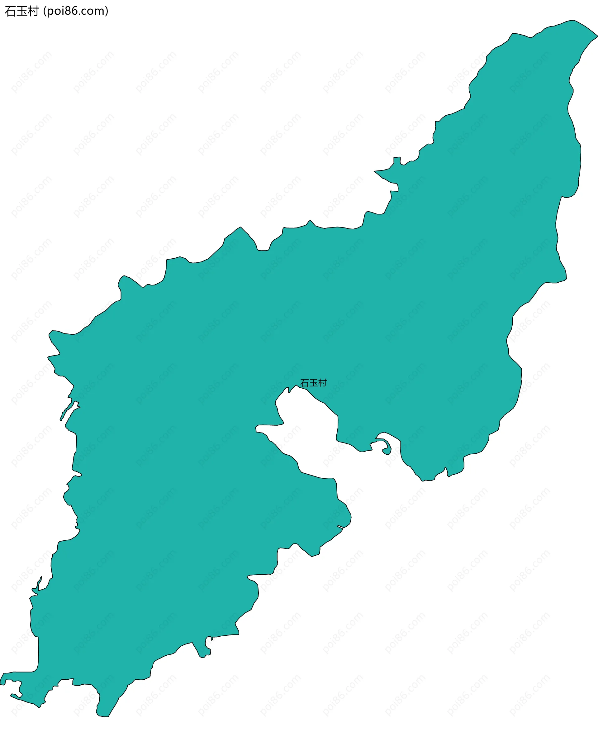 石玉村边界地图