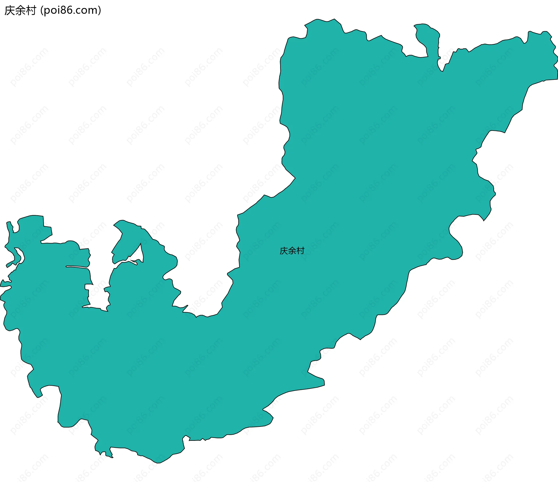 庆余村边界地图