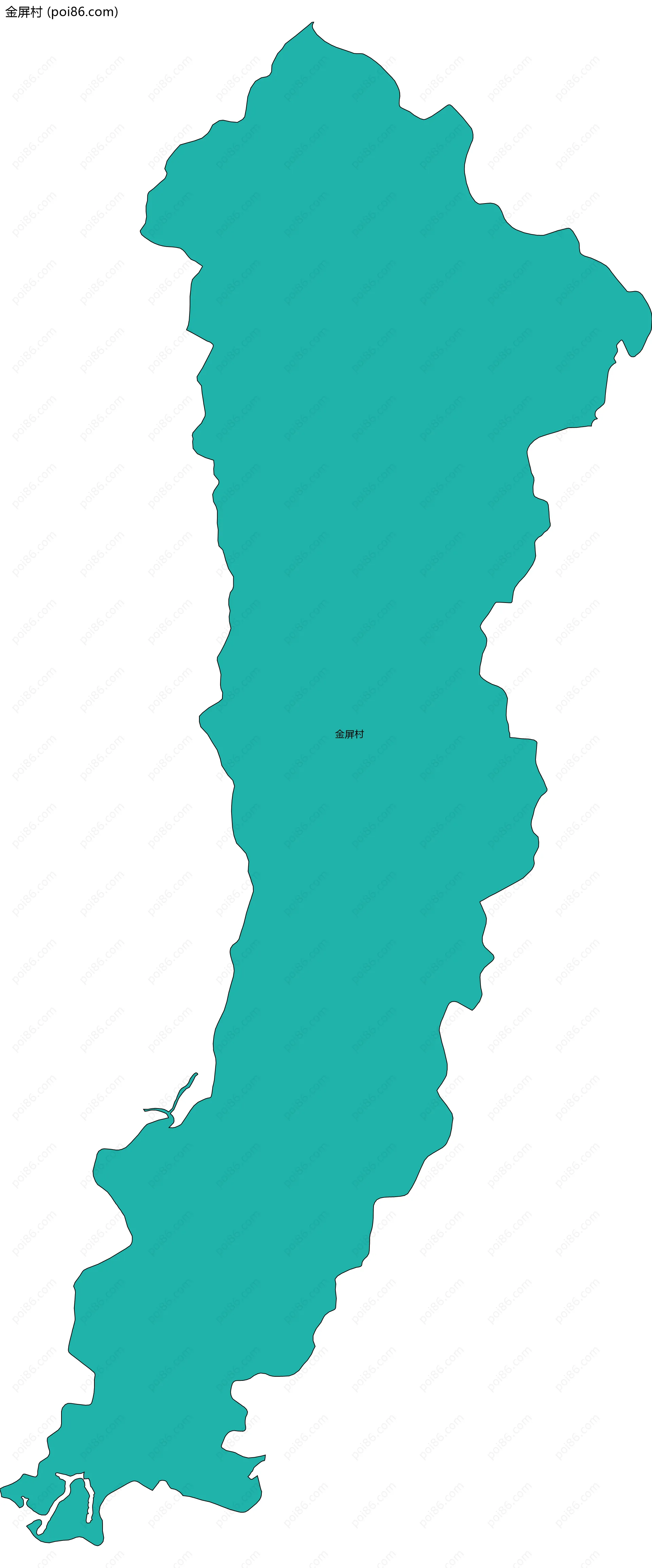 金屏村边界地图