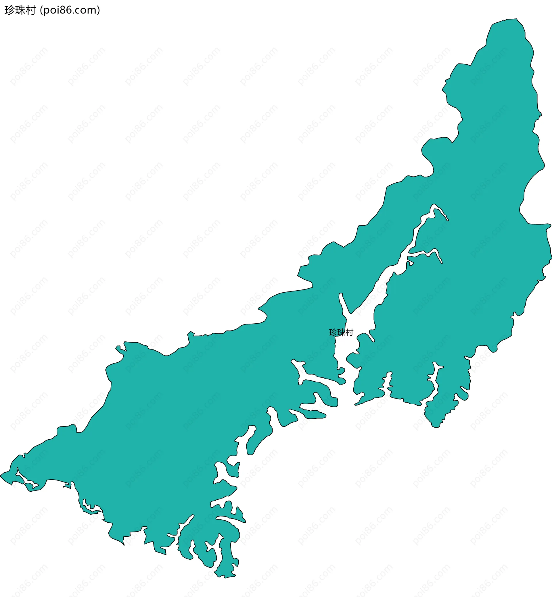 珍珠村边界地图