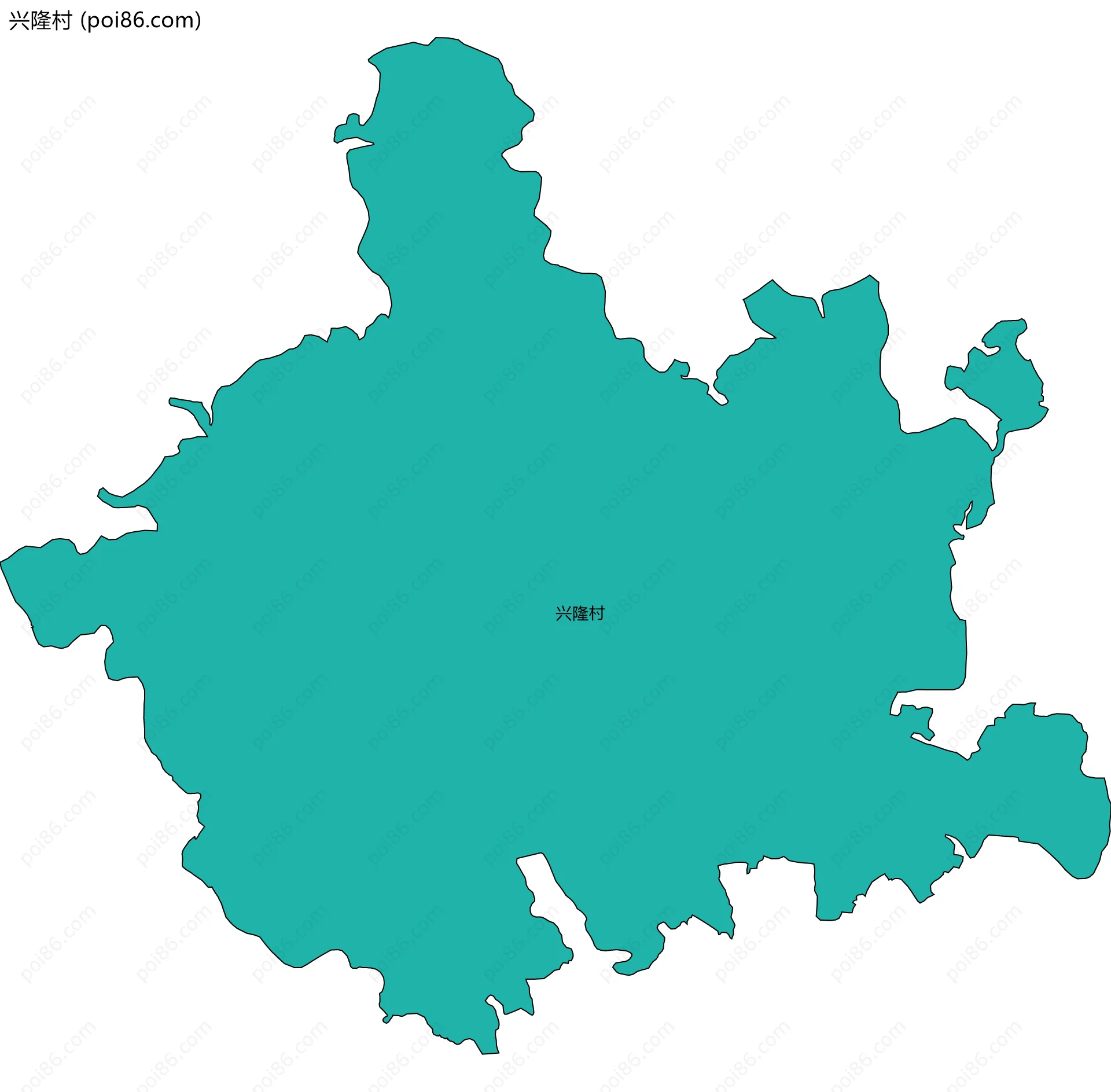 兴隆村边界地图