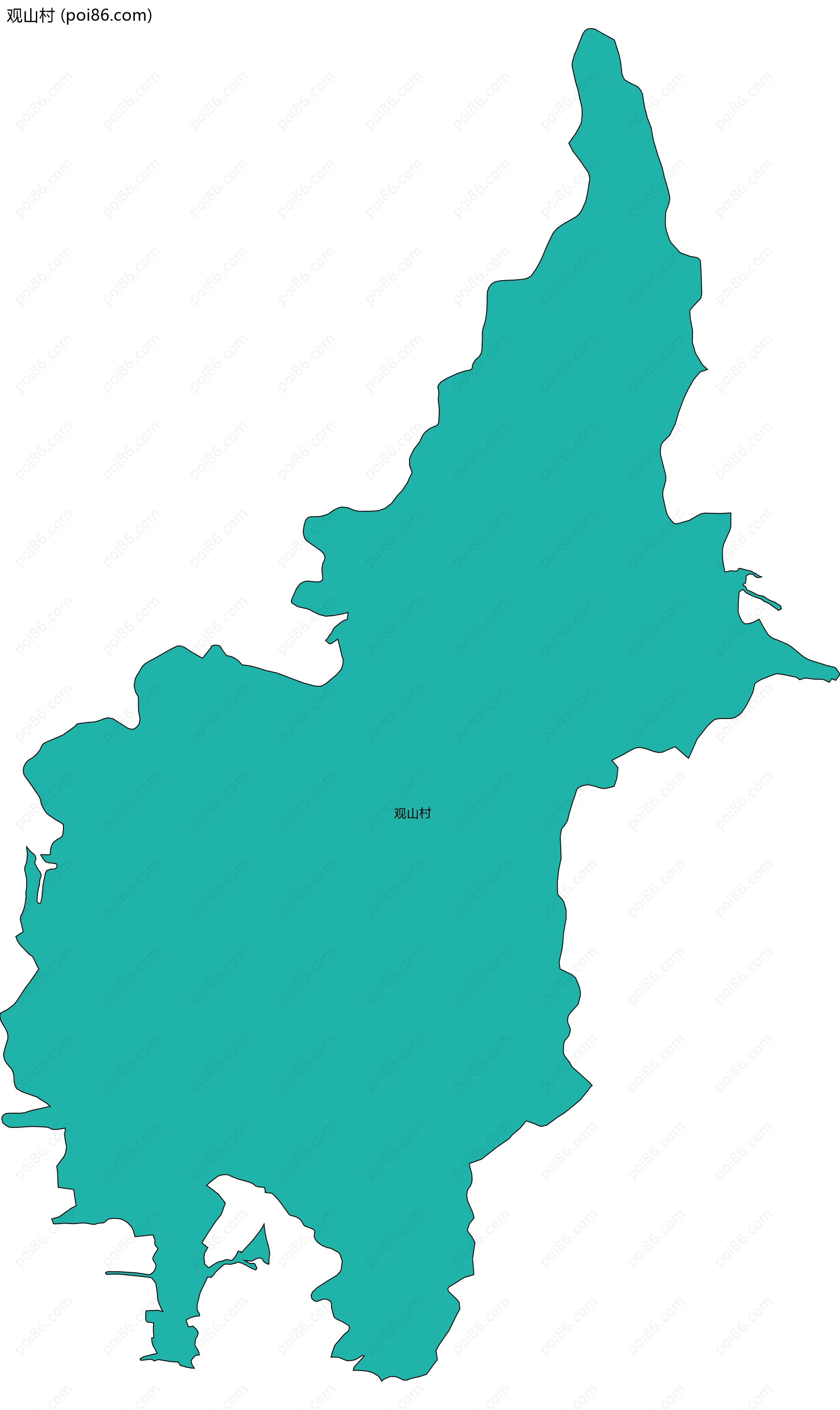 观山村边界地图