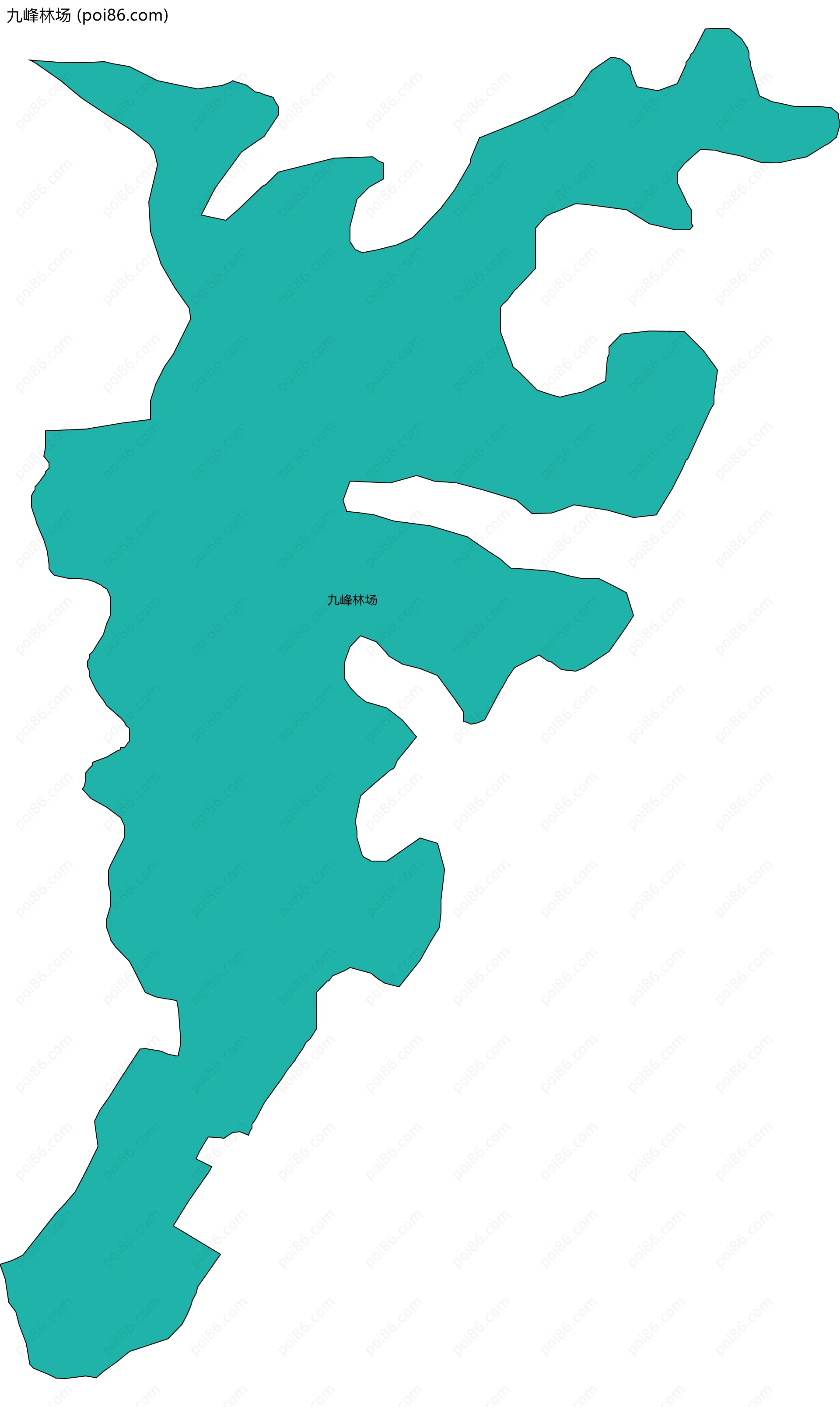 九峰林场边界地图