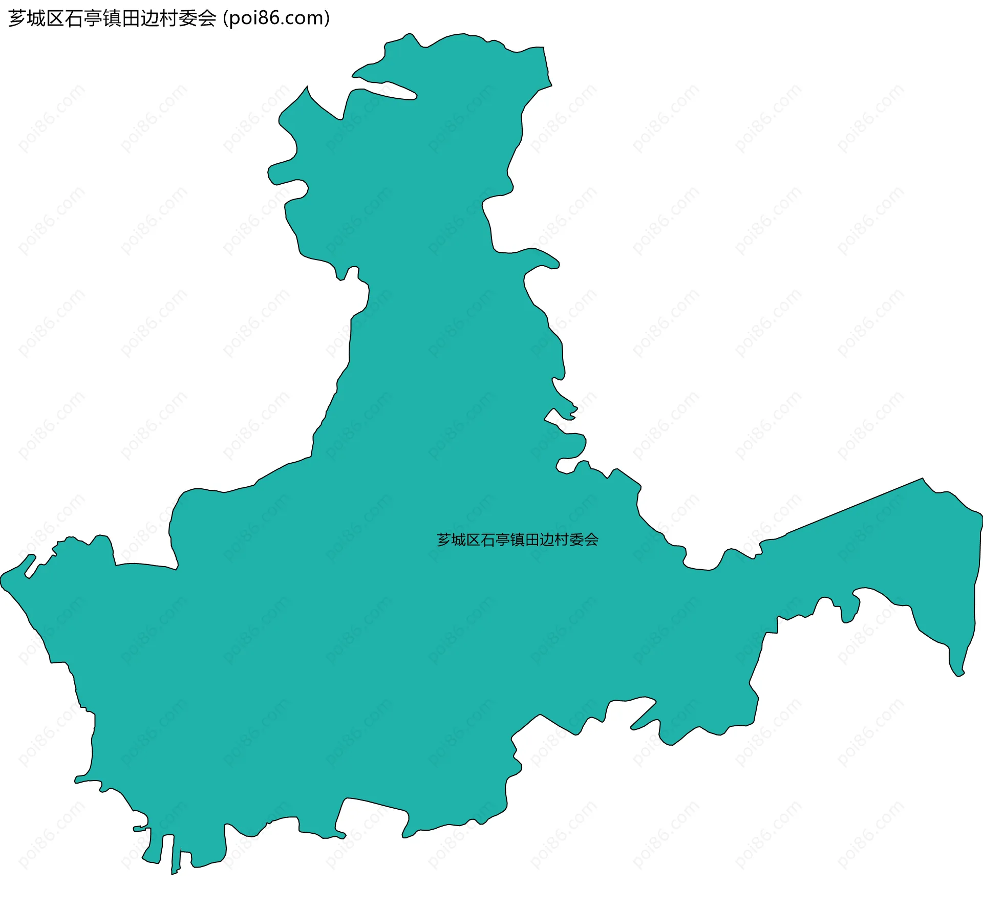 芗城区石亭镇田边村委会边界地图