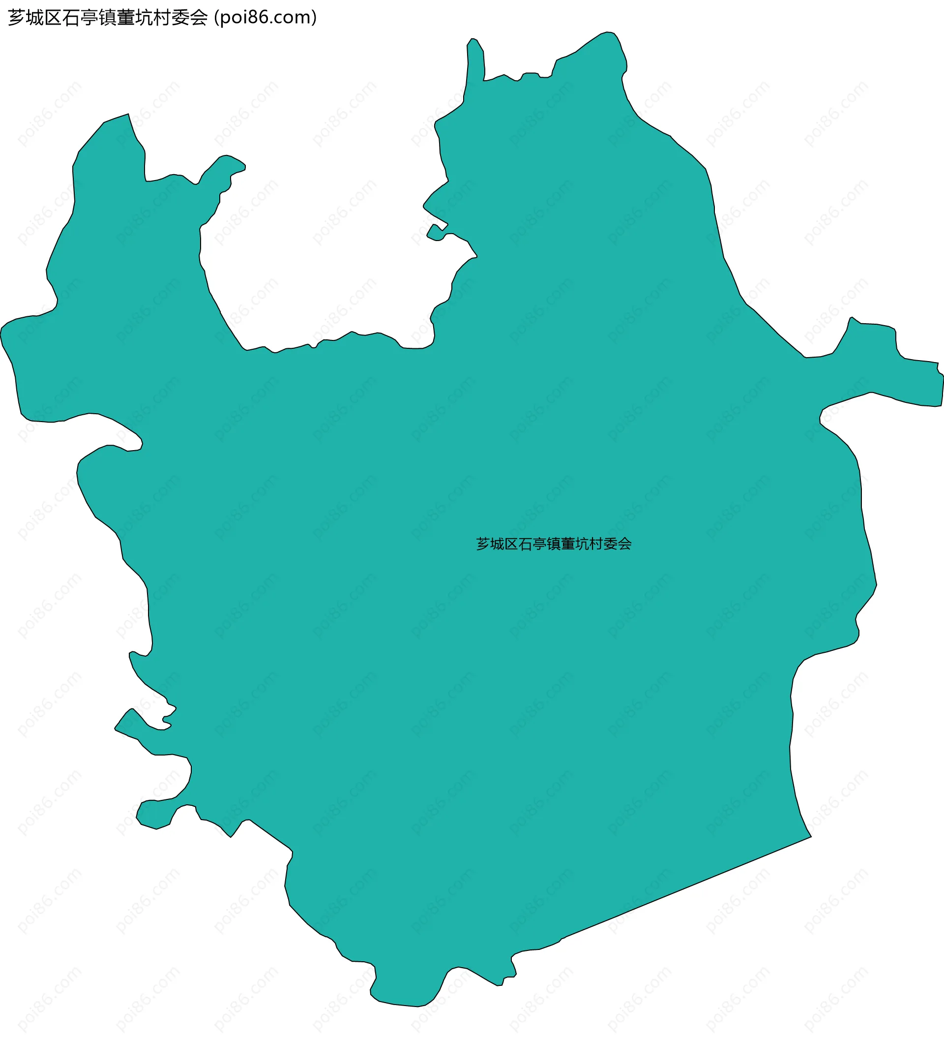 芗城区石亭镇董坑村委会边界地图