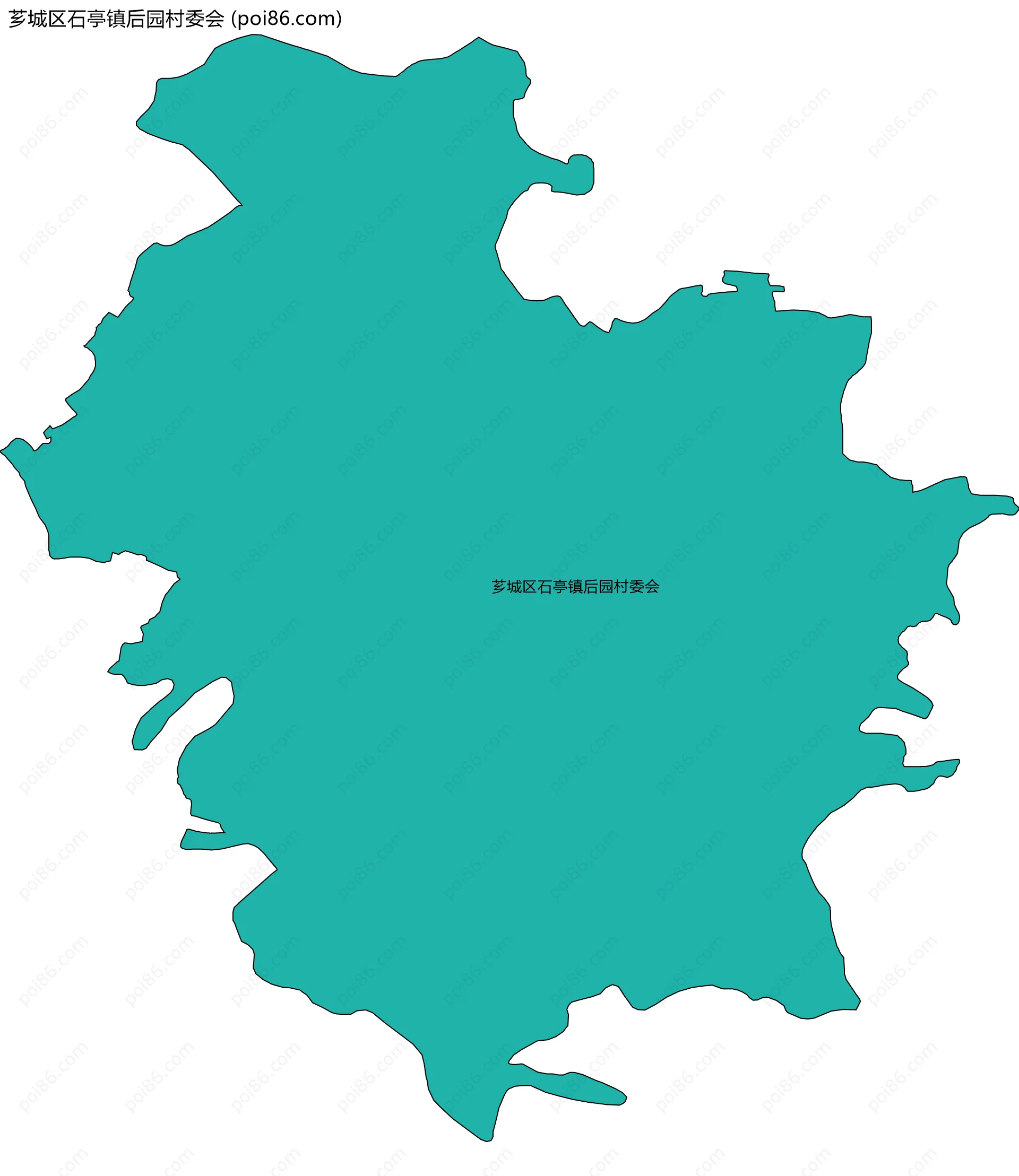 芗城区石亭镇后园村委会边界地图