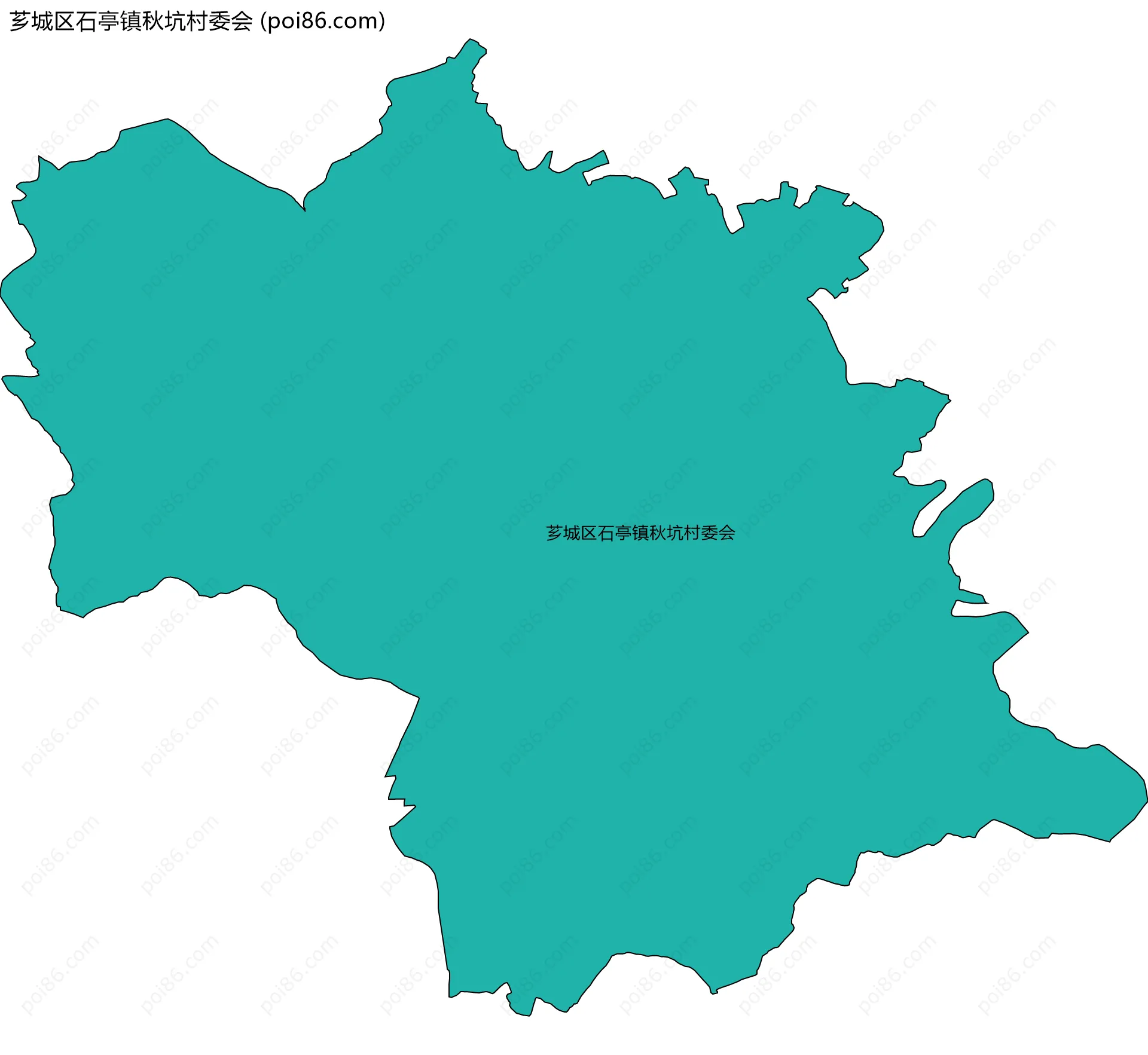 芗城区石亭镇秋坑村委会边界地图