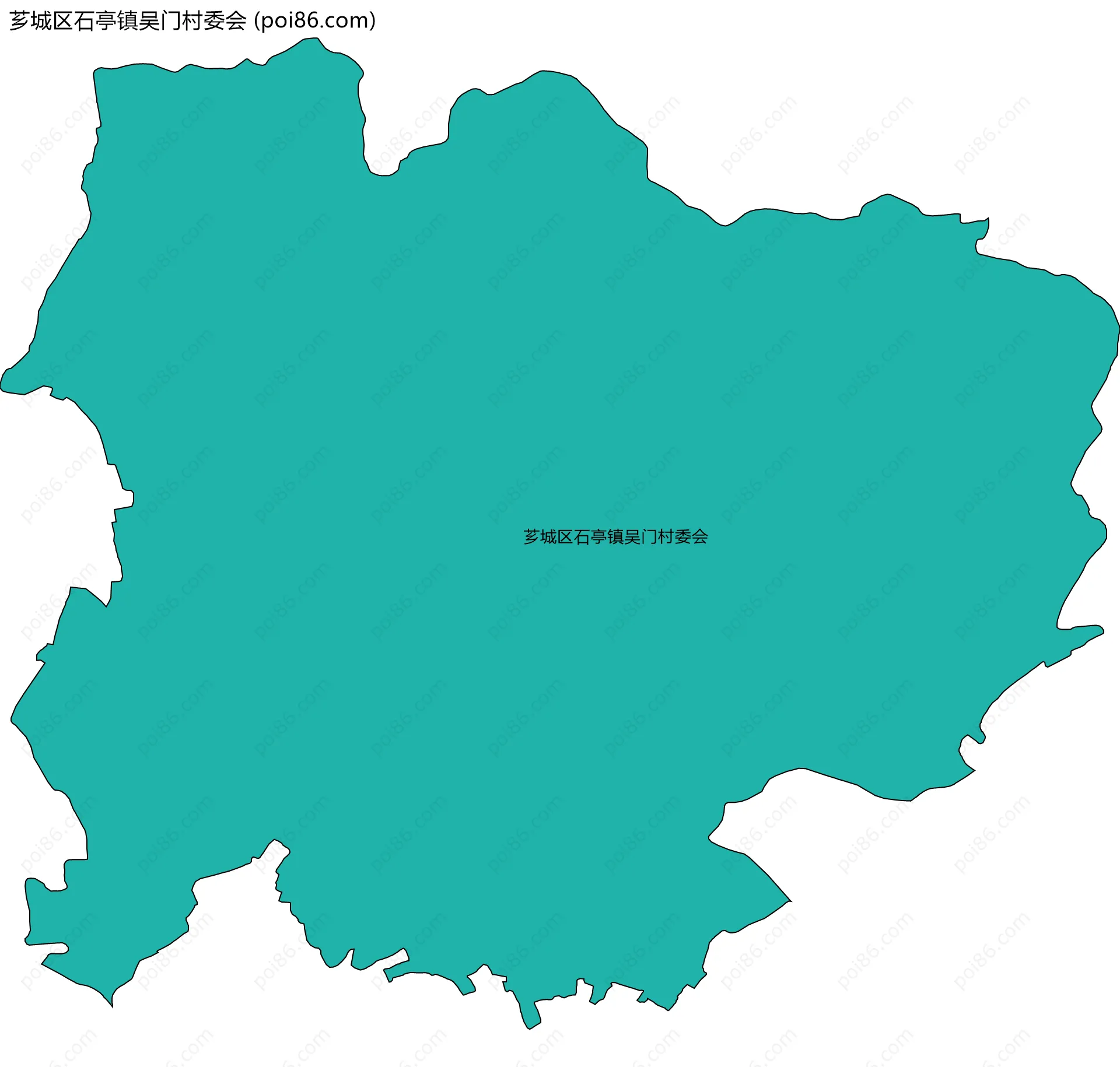 芗城区石亭镇吴门村委会边界地图