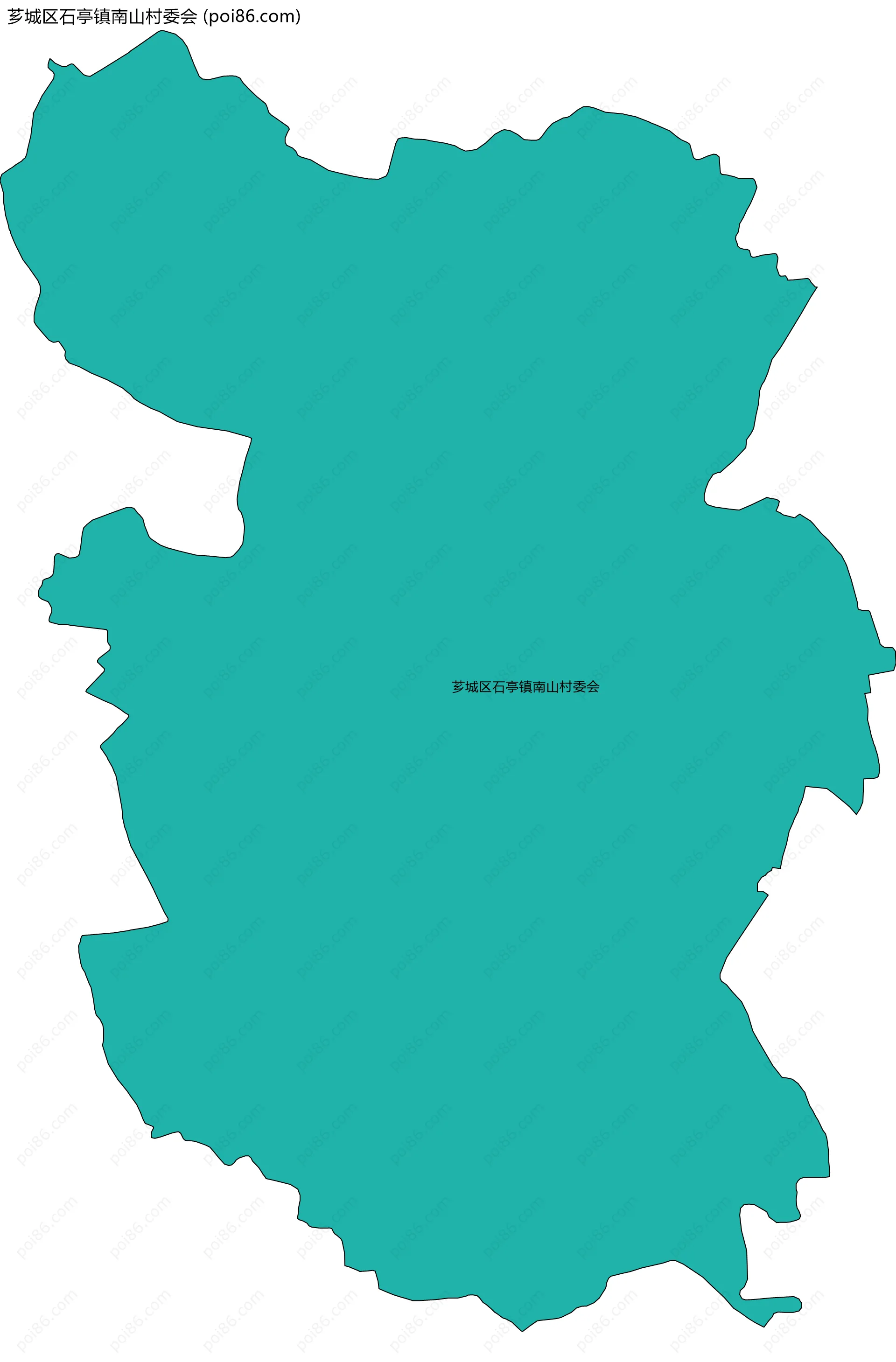 芗城区石亭镇南山村委会边界地图