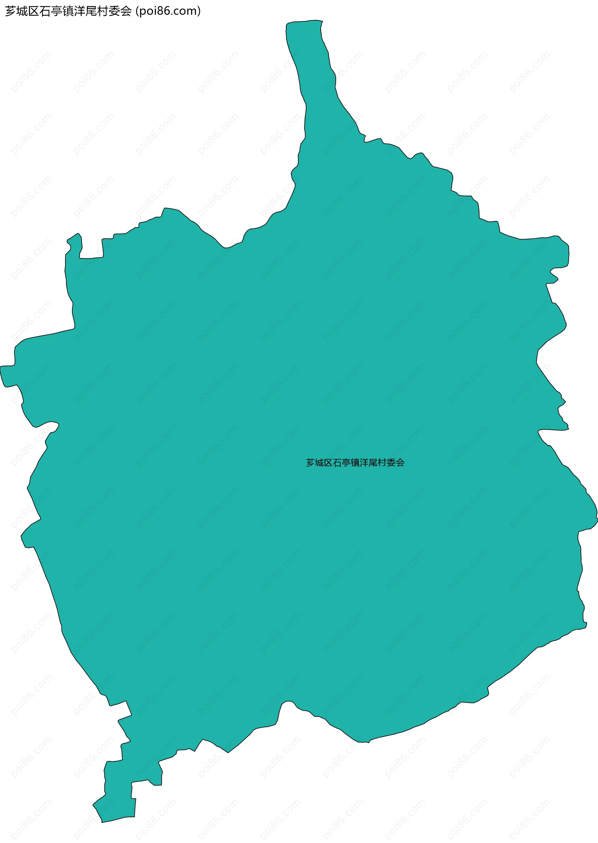 芗城区石亭镇洋尾村委会边界地图