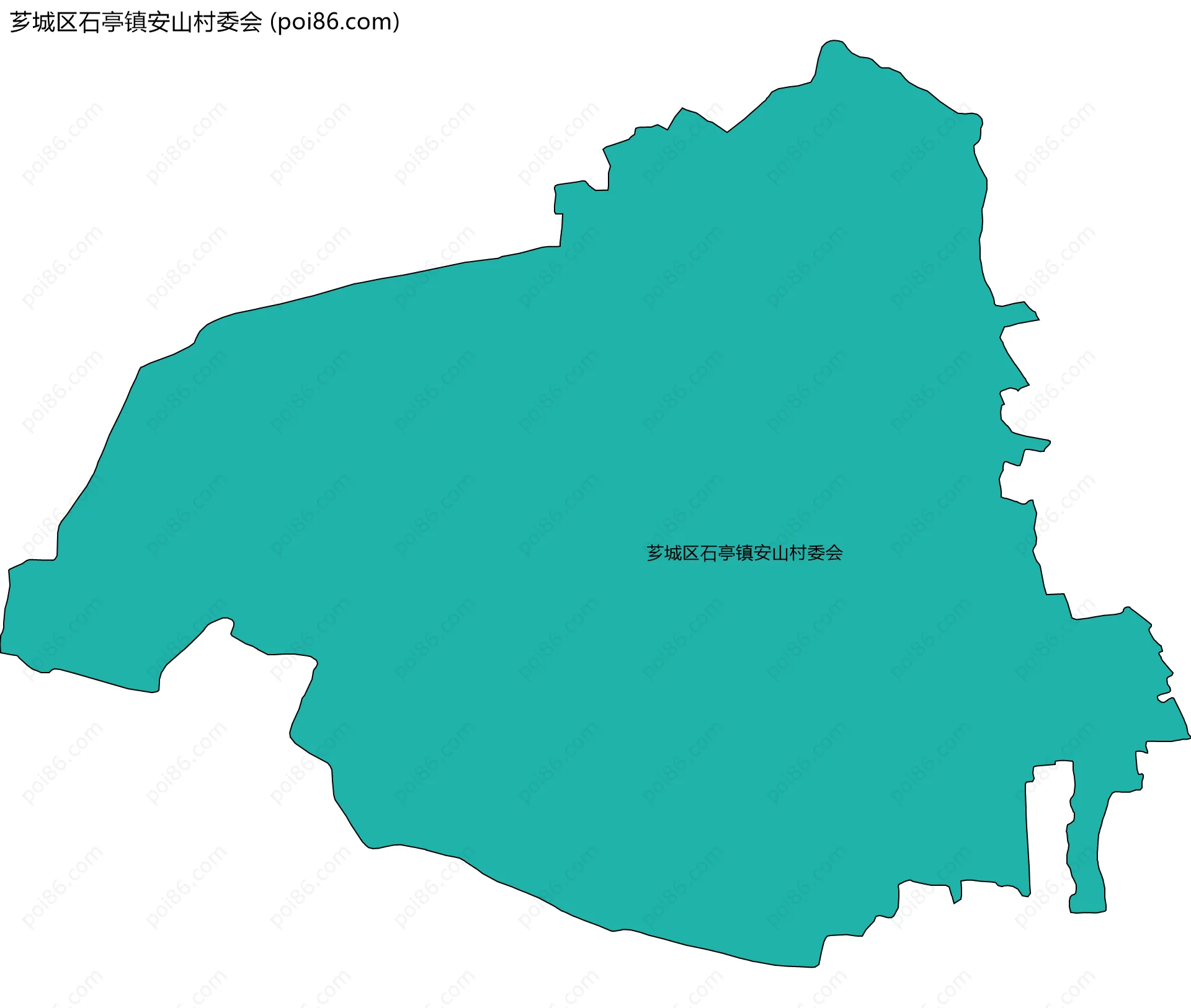 芗城区石亭镇安山村委会边界地图