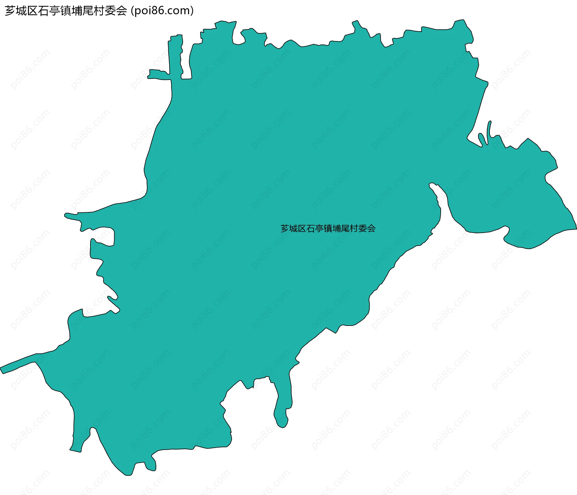 芗城区石亭镇埔尾村委会边界地图