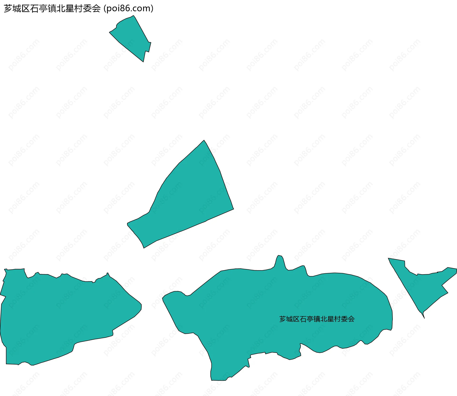 芗城区石亭镇北星村委会边界地图