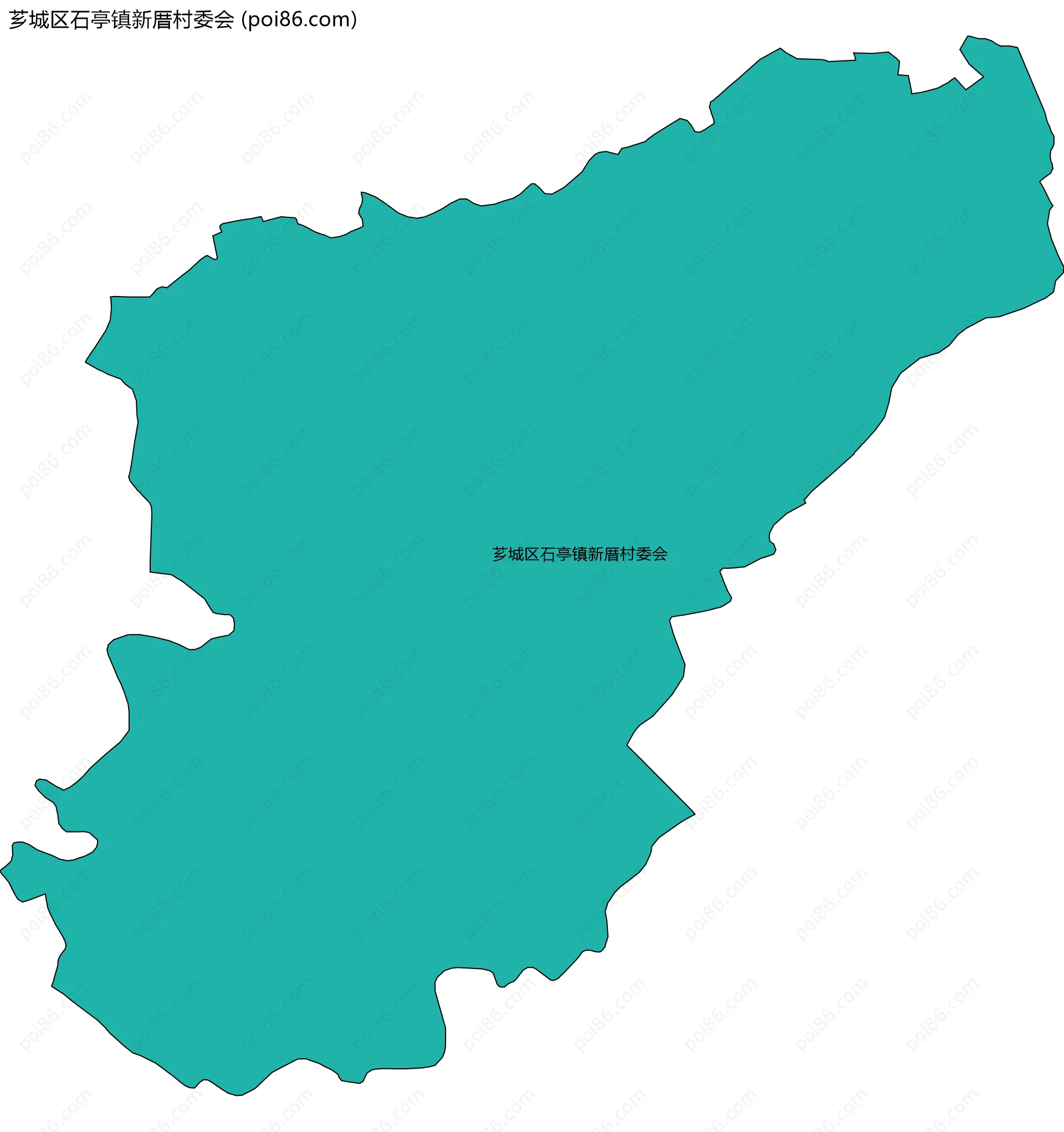 芗城区石亭镇新厝村委会边界地图