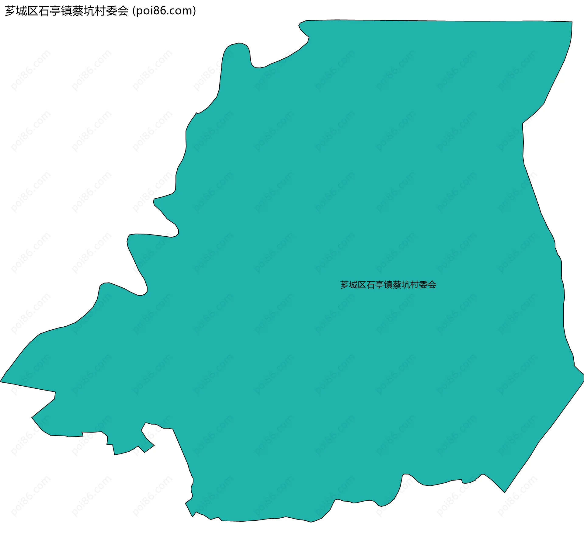 芗城区石亭镇蔡坑村委会边界地图