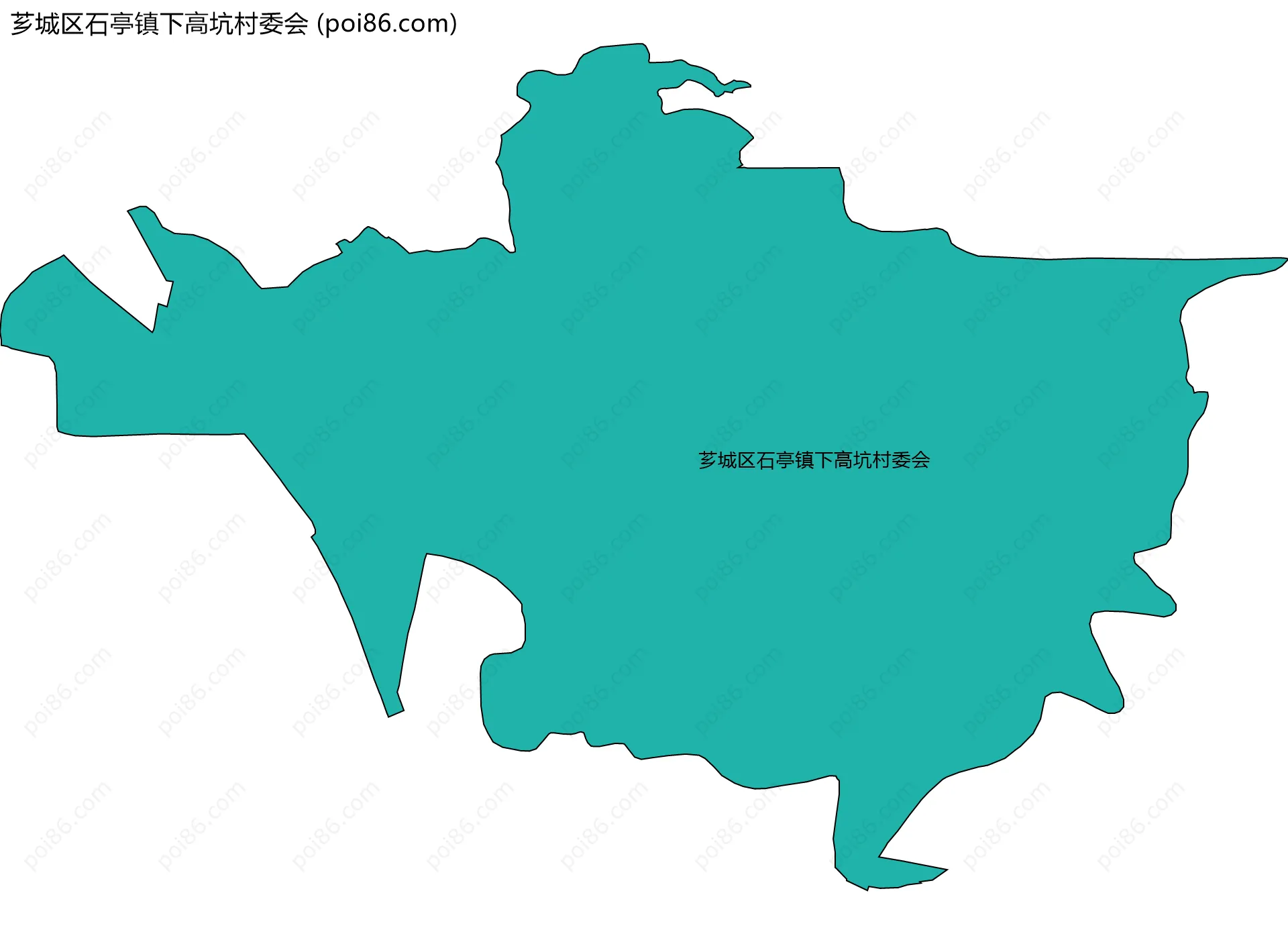 芗城区石亭镇下高坑村委会边界地图