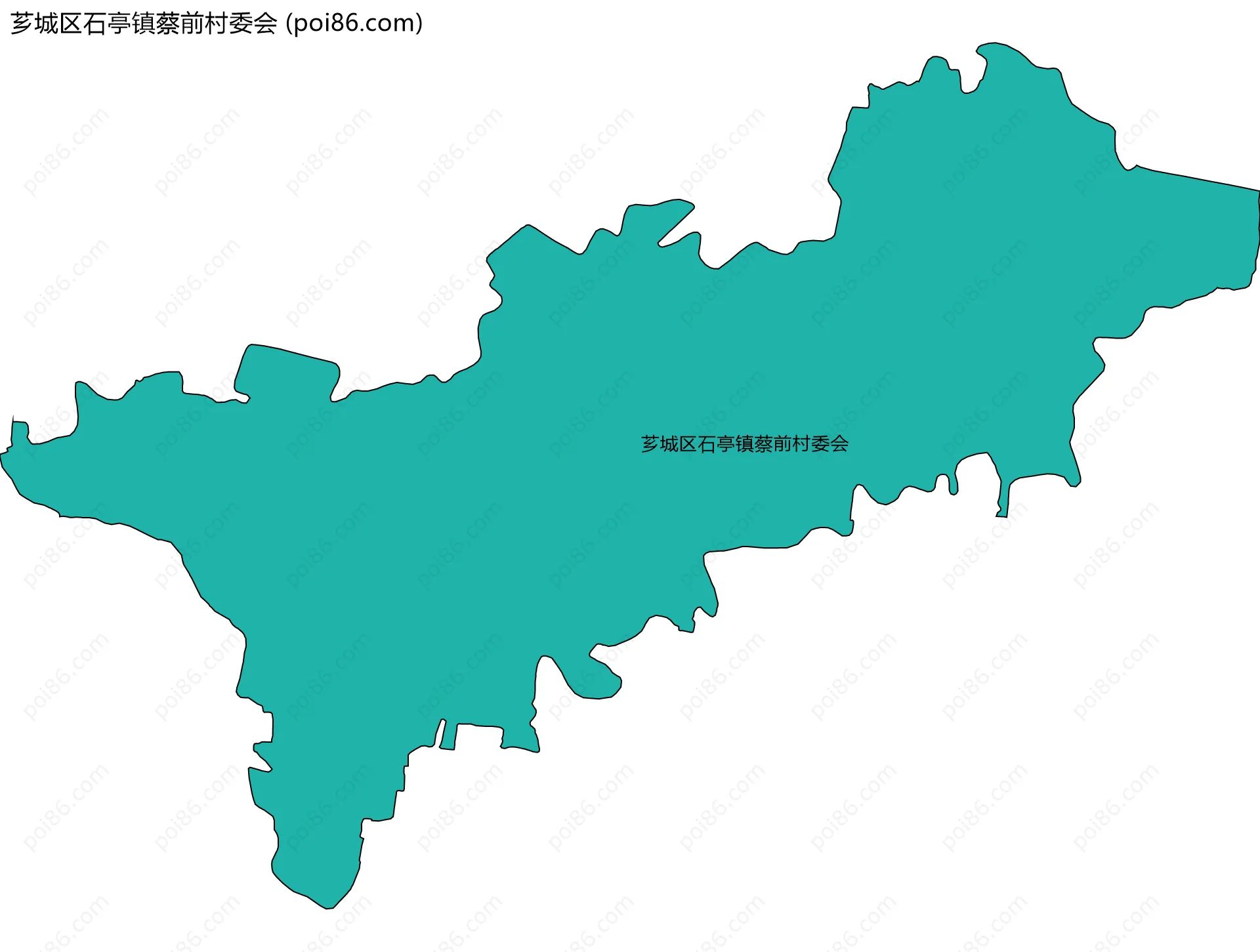 芗城区石亭镇蔡前村委会边界地图
