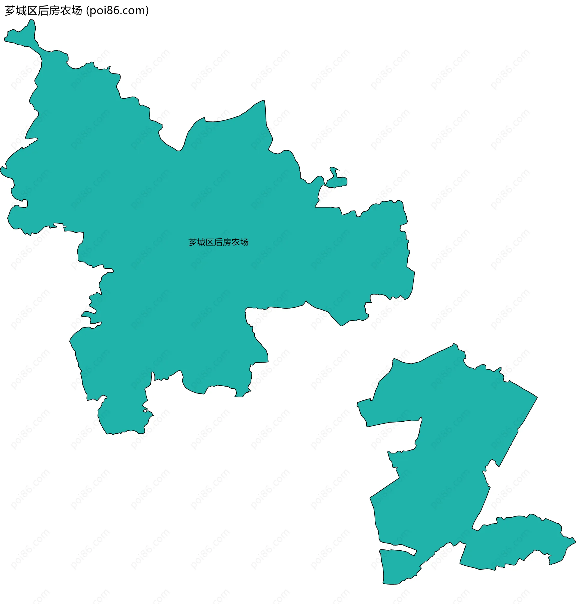 芗城区后房农场边界地图